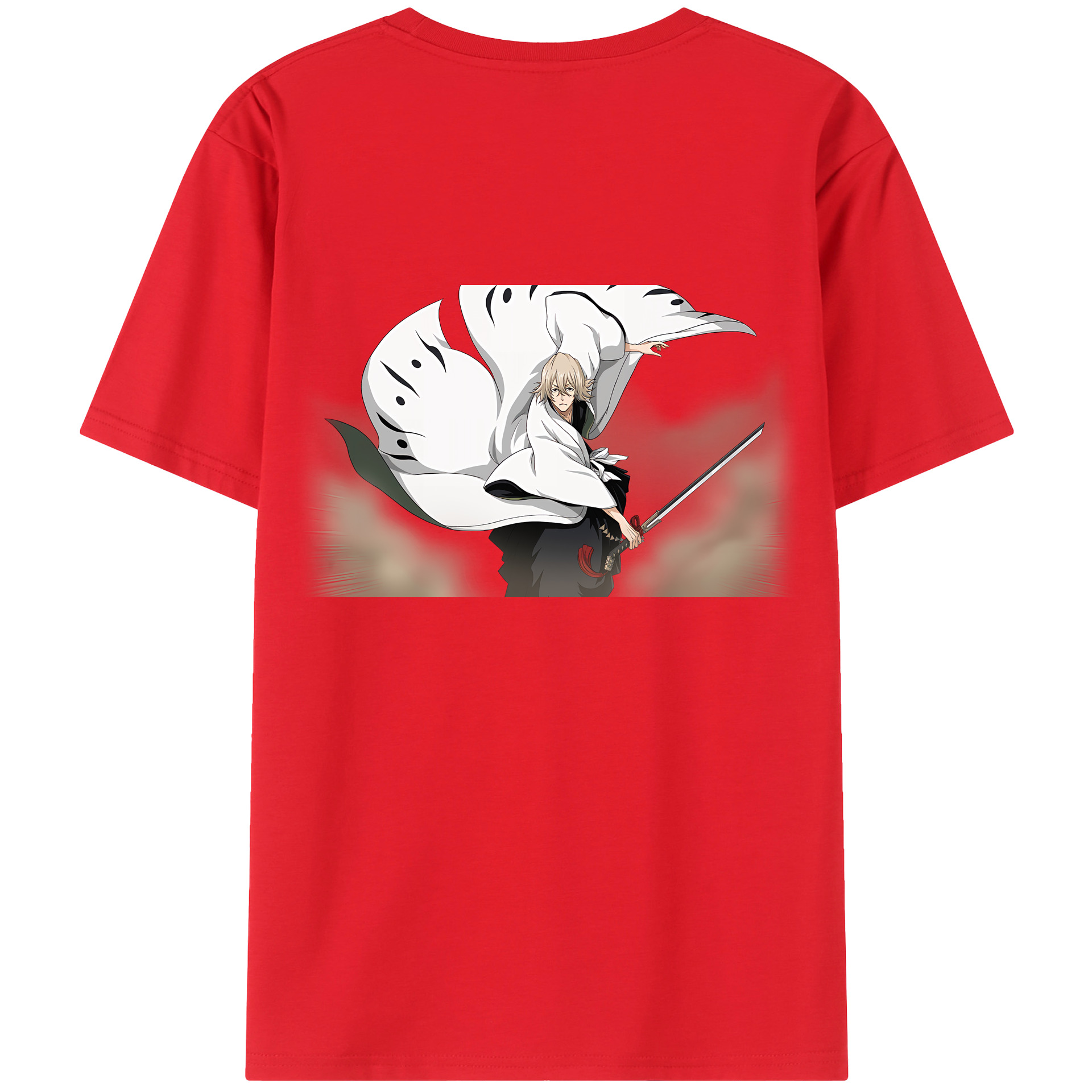 （画像用） "ブリーチ 浦原 喜助（うらはら きすけ） BLEACH Urahara Kisuke " 綿100％ メンズ半袖Tシャツ（バックプリント） 通気性