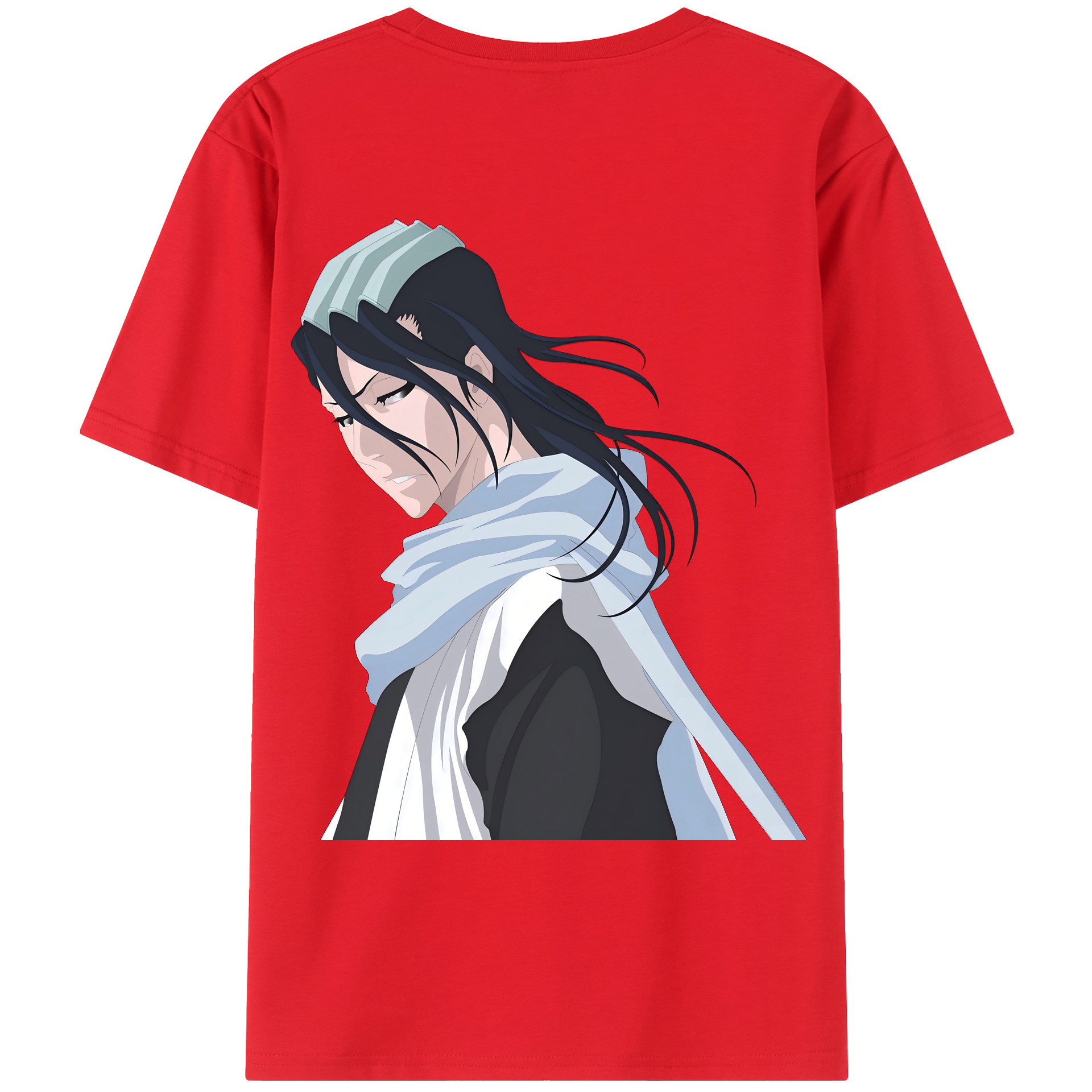 （画像用） ブリーチ くちき びゃくや BLEACH Kuchiki Byakuya 綿100％ メンズ半袖Tシャツ（バックプリント） 通気性