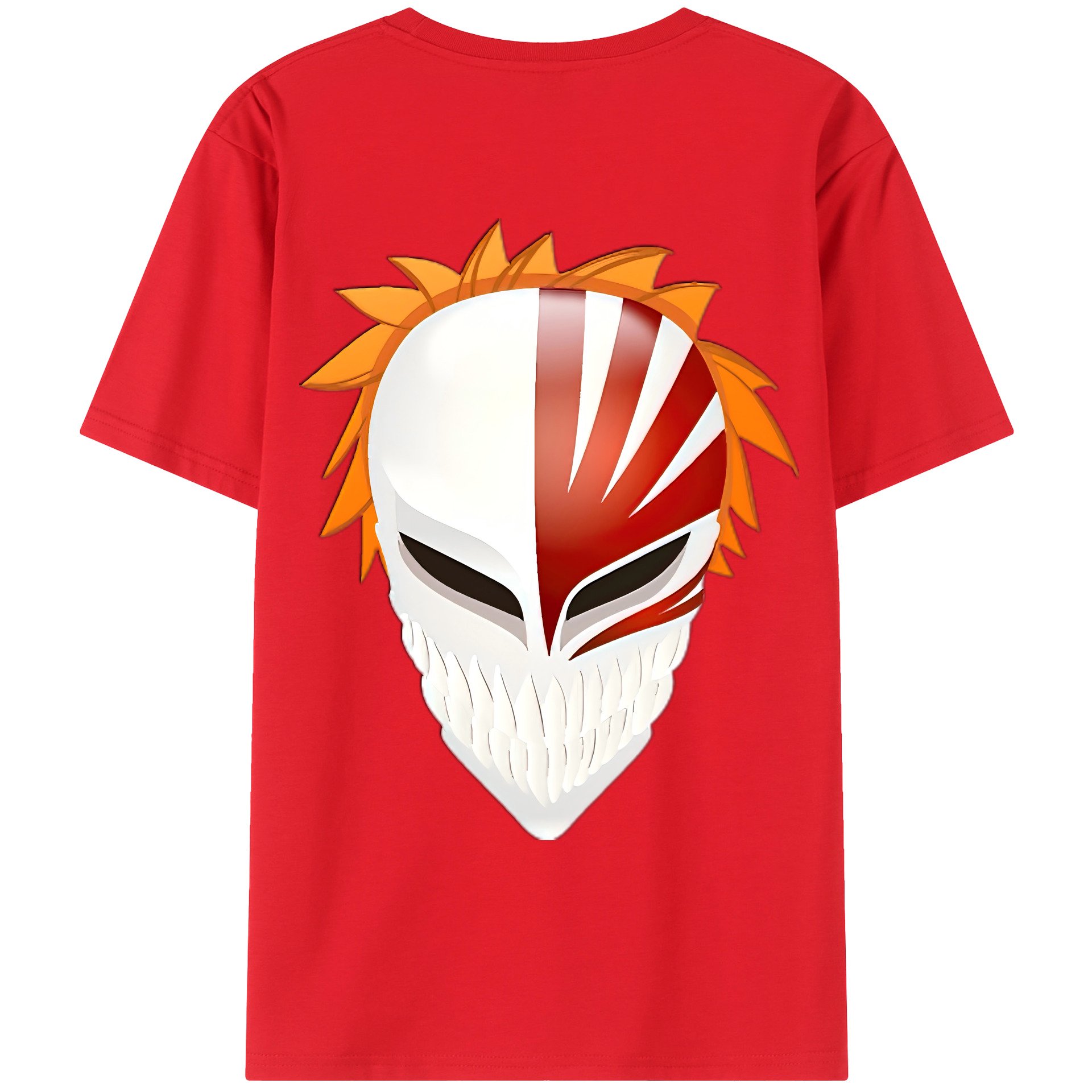 （画像用） ブリーチ 黒崎一護（くろさき いちご）BLEACH Kurosaki Ichigo 綿100％ メンズ半袖Tシャツ（バックプリント） 通気性