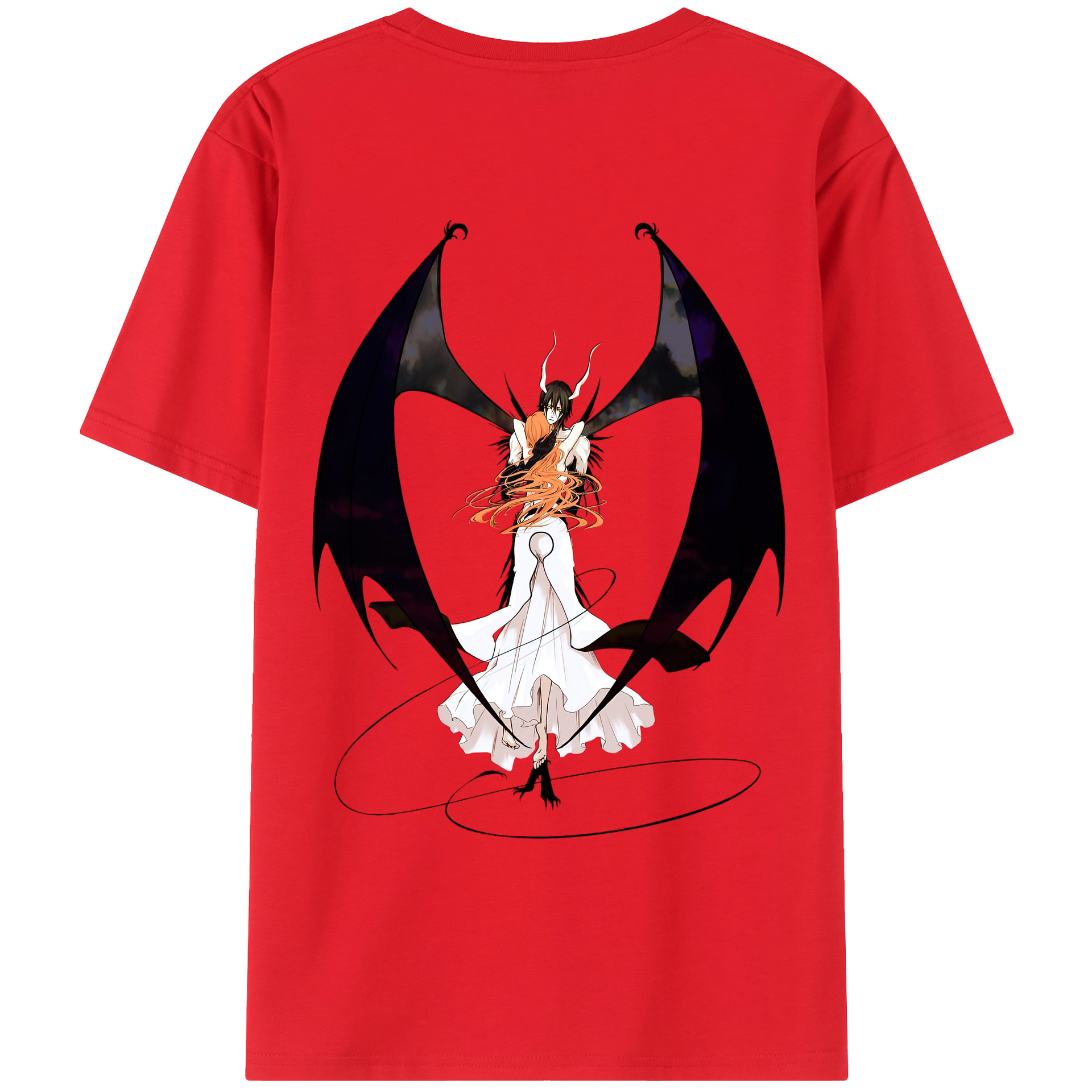 （画像用） ブリーチ ウルキオラ·シファー BLEACH Ulquiorra cifer 綿100％ メンズ半袖Tシャツ（バックプリント） 通気性