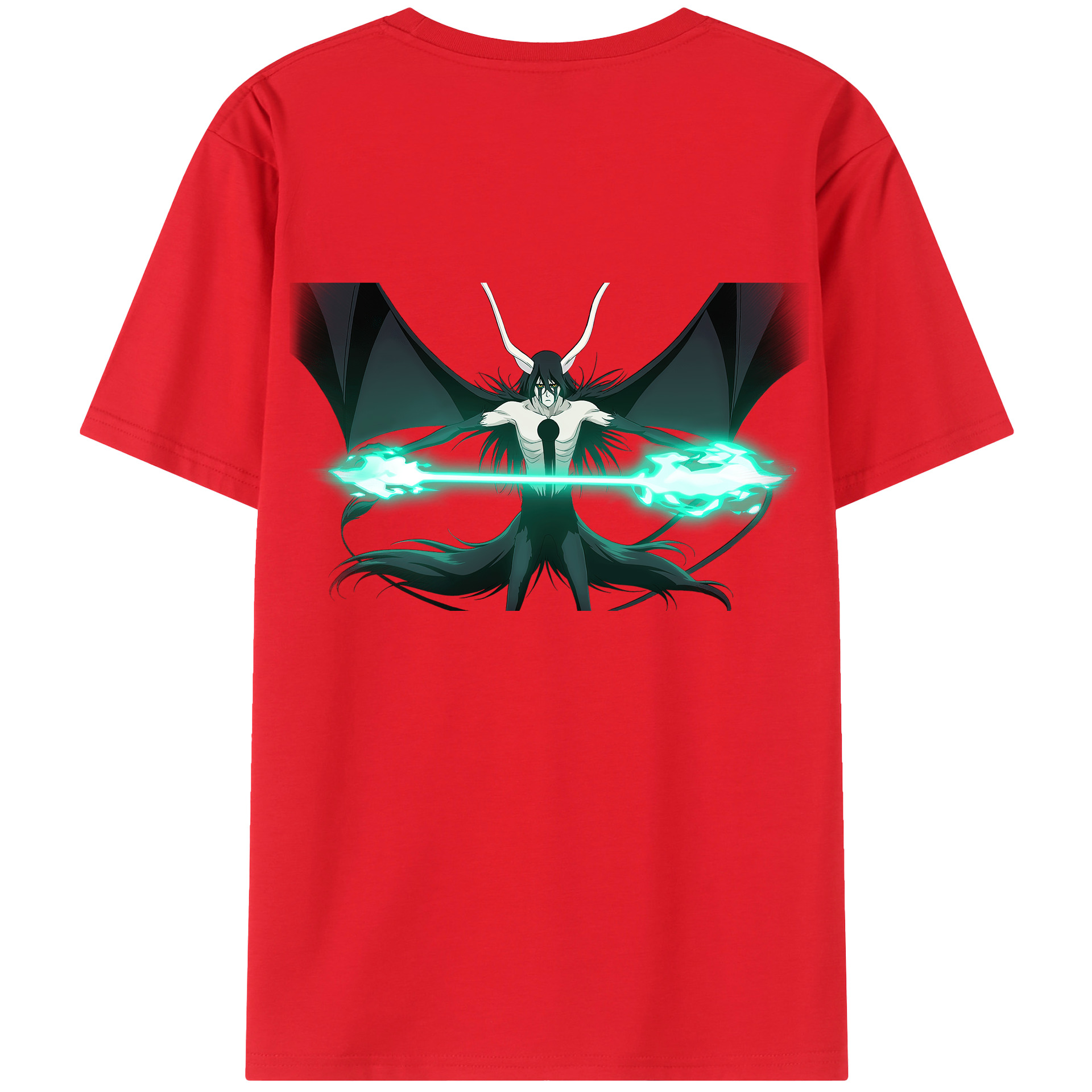 （画像用） ブリーチ ウルキオラ·シファー BLEACH Ulquiorra cifer 綿100％ メンズ半袖Tシャツ（バックプリント） 通気性