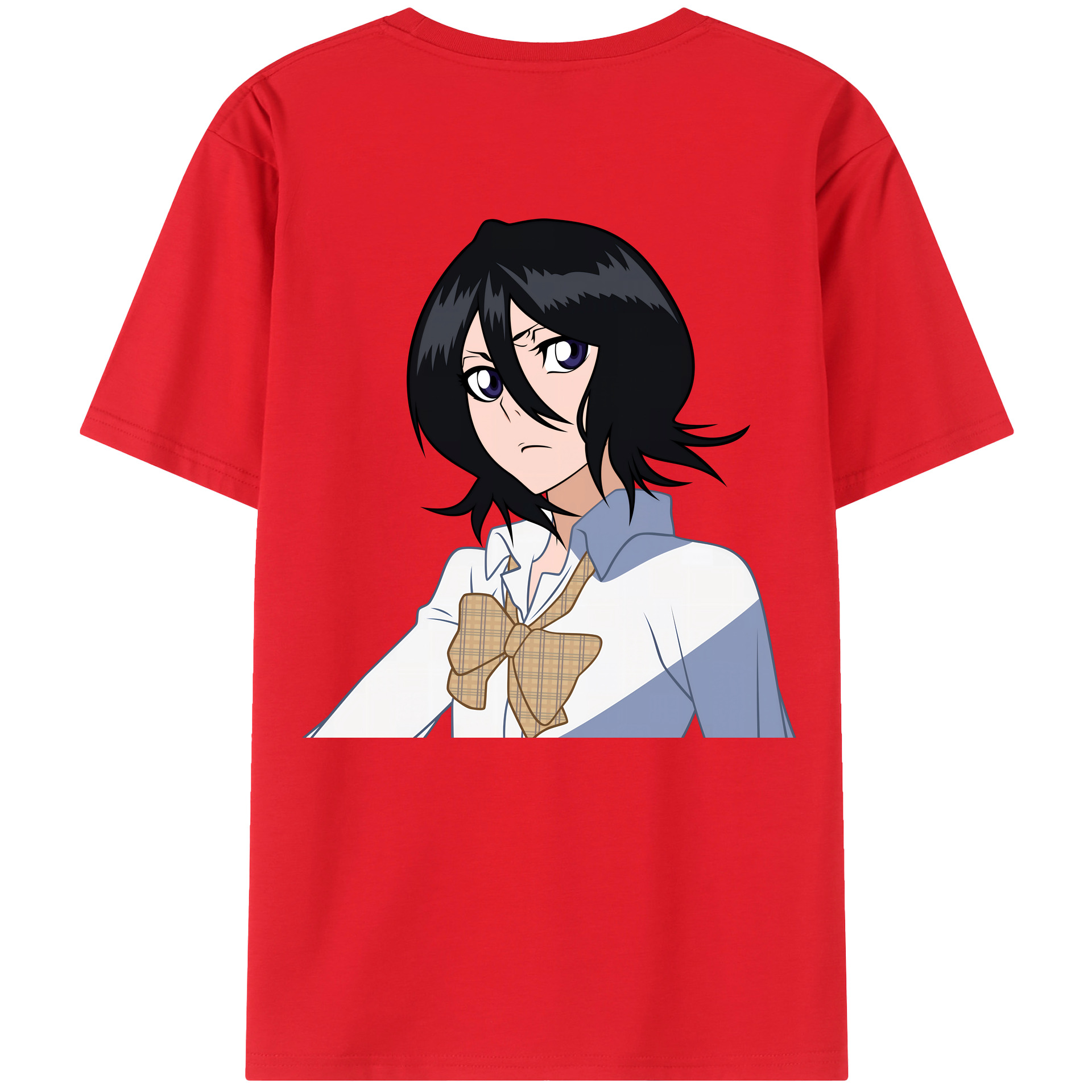 （画像用） ブリーチ 朽木ルキア BLEACH Kuchiki Rukia 綿100％ メンズ半袖Tシャツ（バックプリント） 通気性