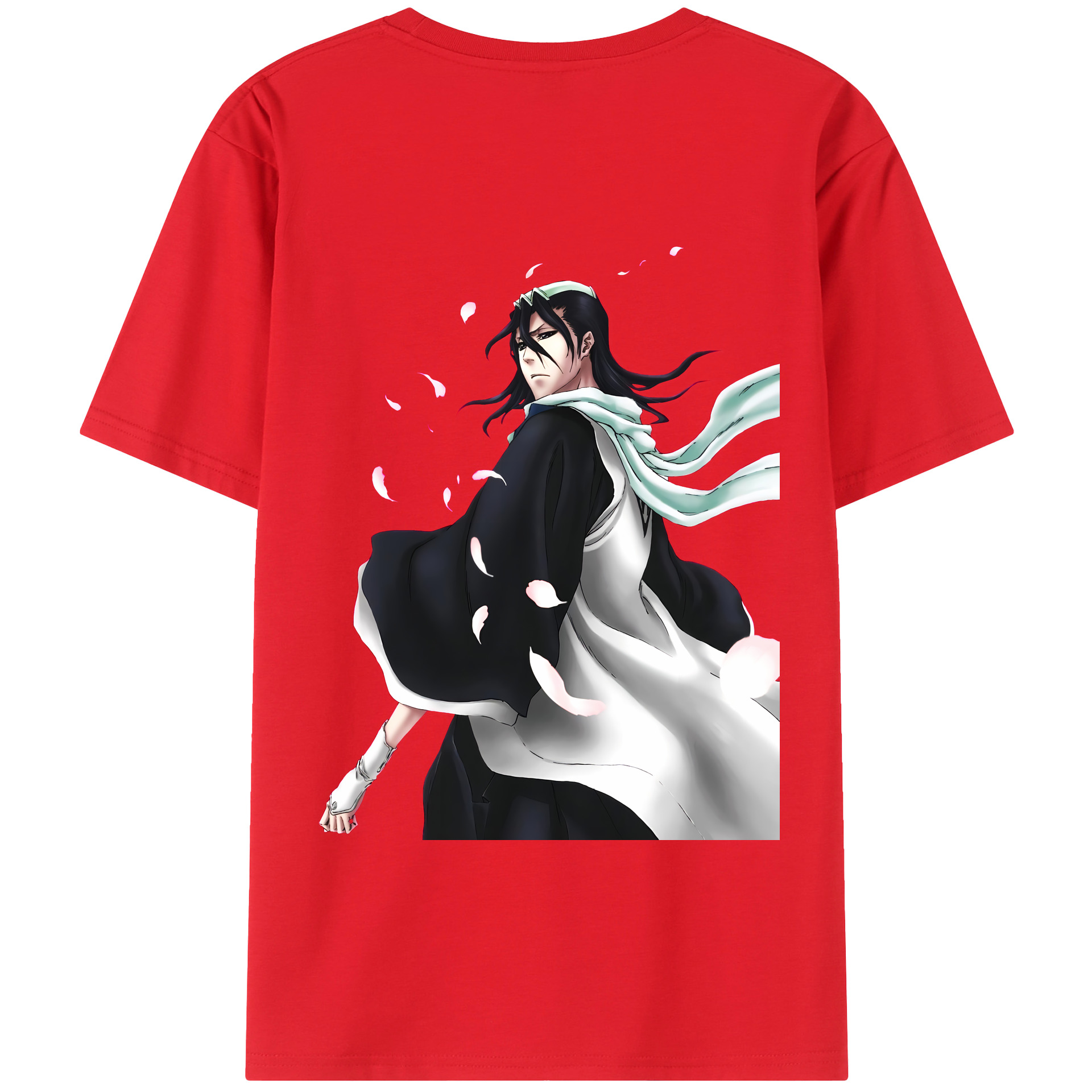 （画像用） ブリーチ くちき びゃくや BLEACH Kuchiki Byakuya 綿100％ メンズ半袖Tシャツ（バックプリント） 通気性