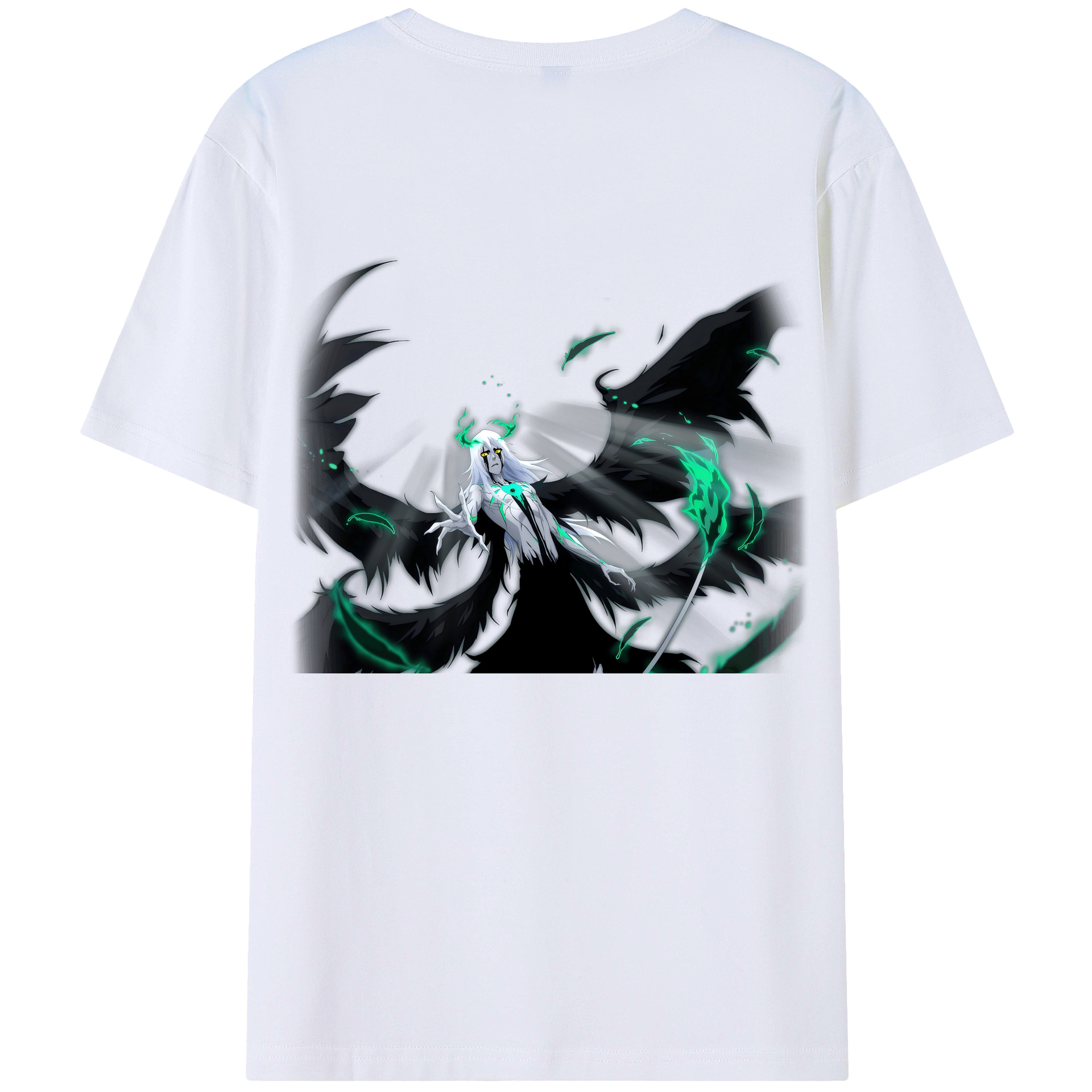 （画像用） ブリーチ ウルキオラ·シファー BLEACH Ulquiorra cifer 綿100％ メンズ半袖Tシャツ（バックプリント） 通気性