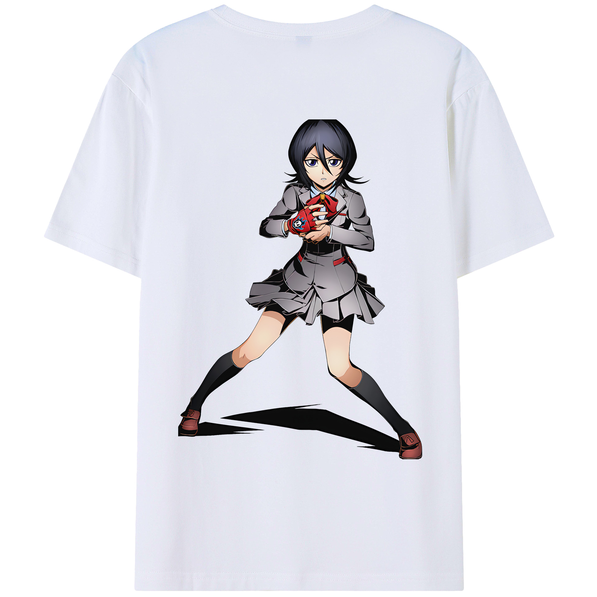 （画像用） ブリーチ 朽木ルキア BLEACH Kuchiki Rukia 綿100％ メンズ半袖Tシャツ（バックプリント） 通気性