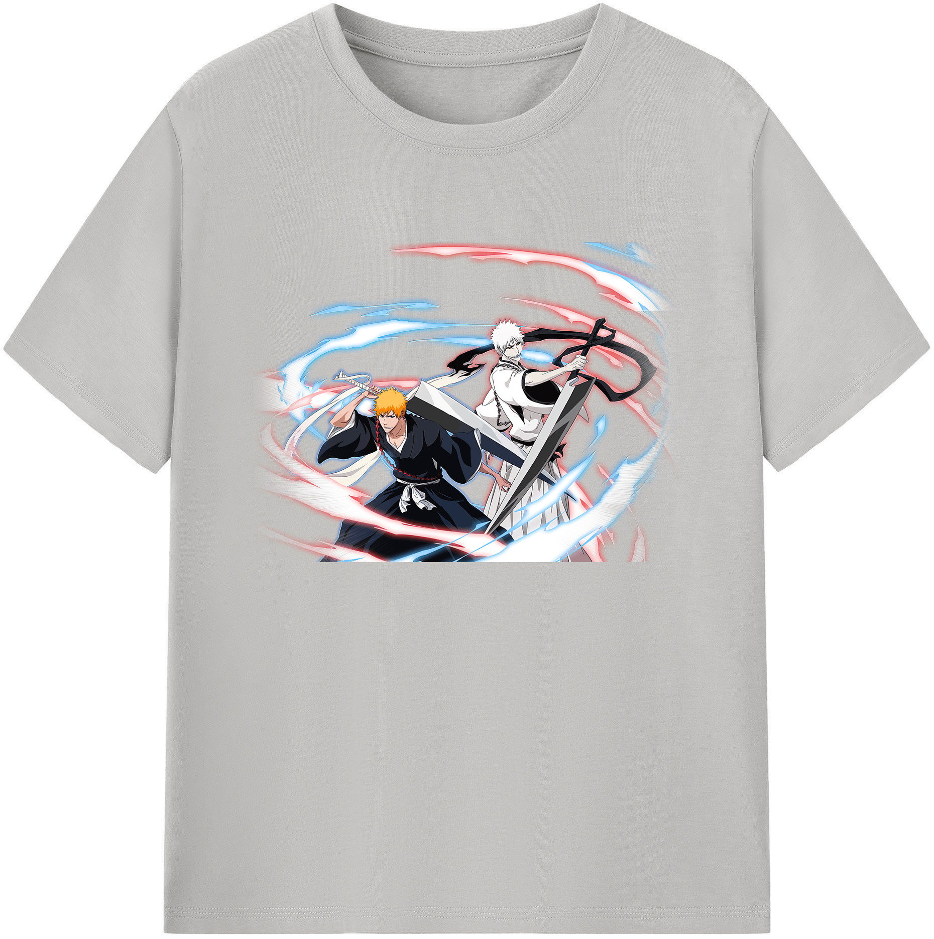 （画像用） ブリーチ 黒崎一護（くろさき いちご）BLEACH Kurosaki Ichigo 綿100％ メンズ半袖Tシャツ｜肌触りやわらか＆通気性