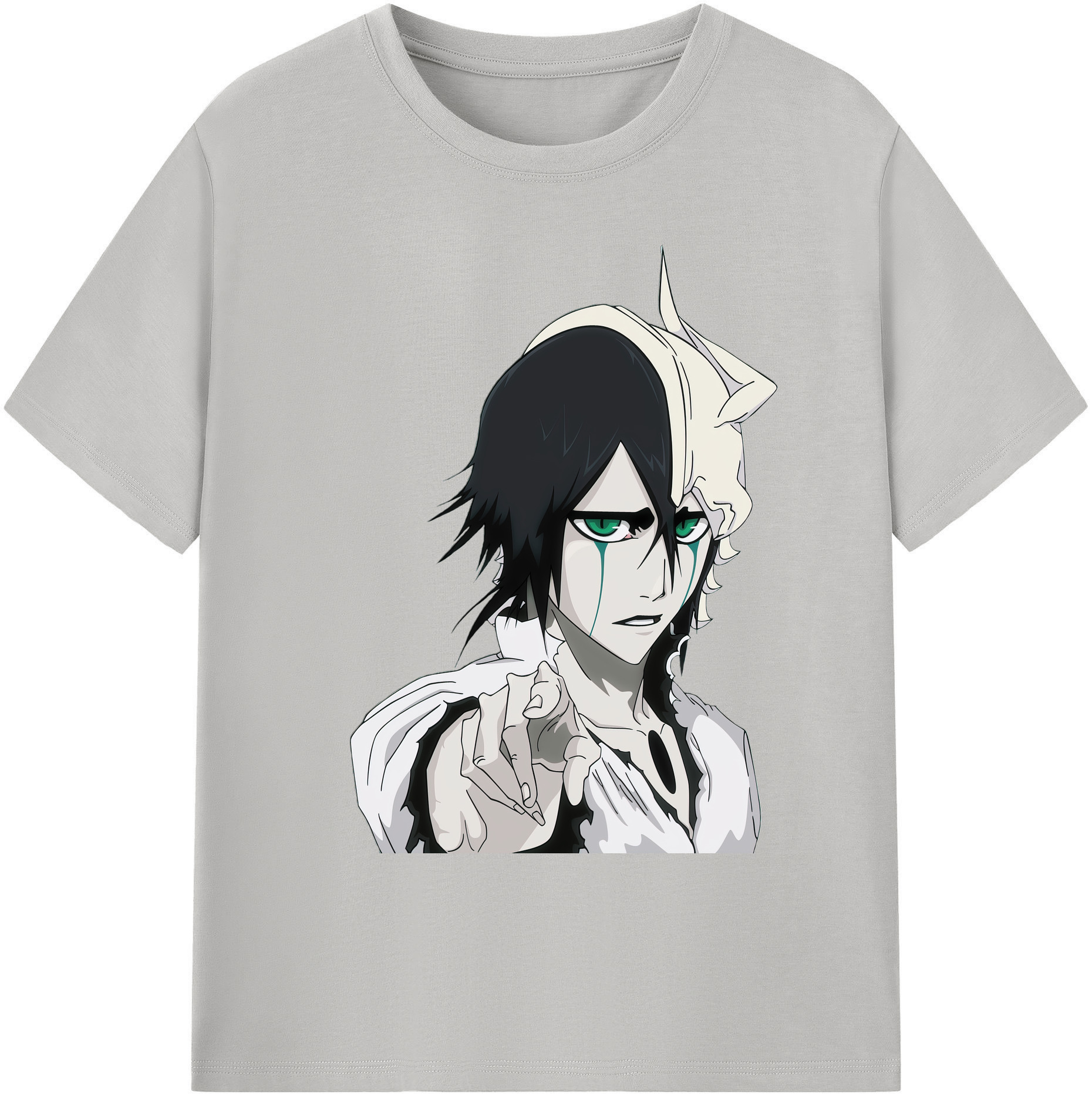 （画像用） ブリーチ ウルキオラ·シファー BLEACH Ulquiorra cifer 綿100％ メンズ半袖Tシャツ｜肌触りやわらか＆通気性