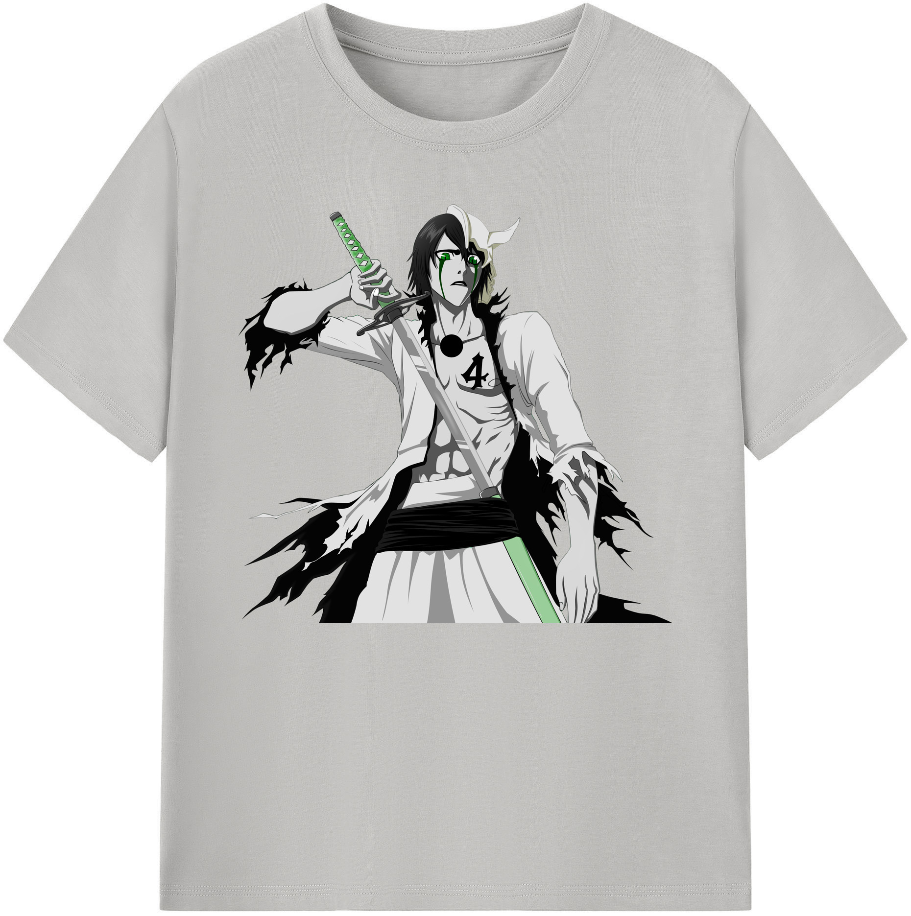 （画像用） ブリーチ ウルキオラ·シファー BLEACH Ulquiorra cifer 綿100％ メンズ半袖Tシャツ｜肌触りやわらか＆通気性