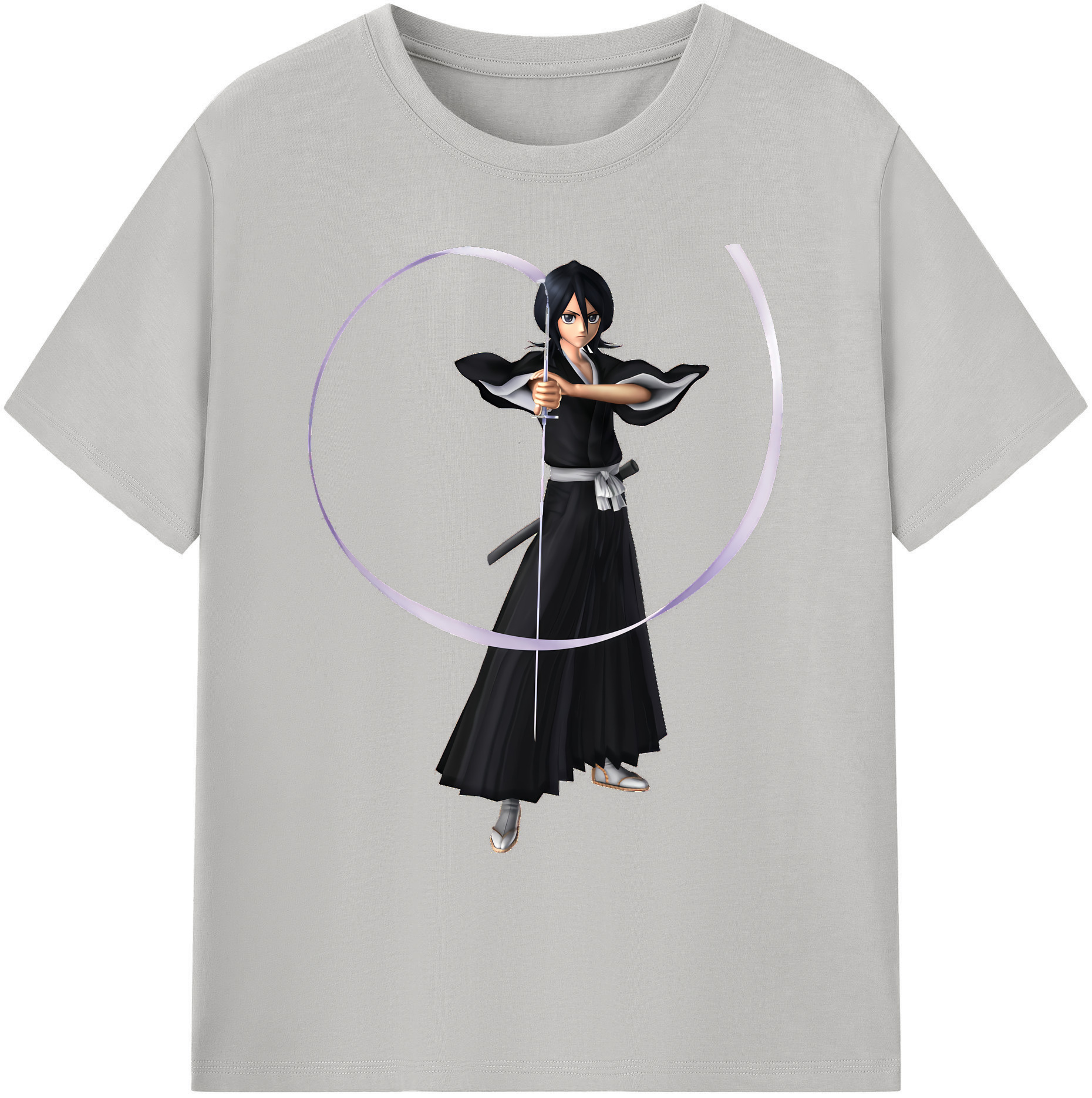 （画像用） ブリーチ 朽木ルキア BLEACH Kuchiki Rukia 綿100％ メンズ半袖Tシャツ｜肌触りやわらか＆通気性