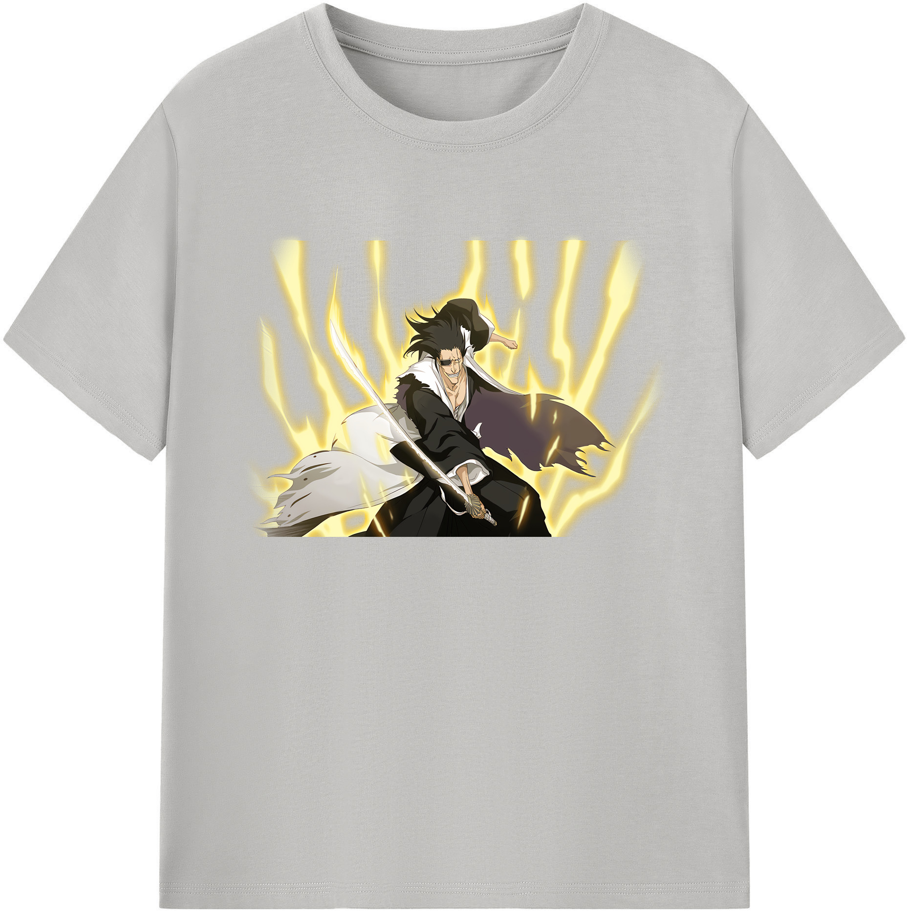 （画像用） ブリーチ ざらき けんぱち BLEACH Zaraki Kenpachi 綿100％ メンズ半袖Tシャツ｜肌触りやわらか＆通気性