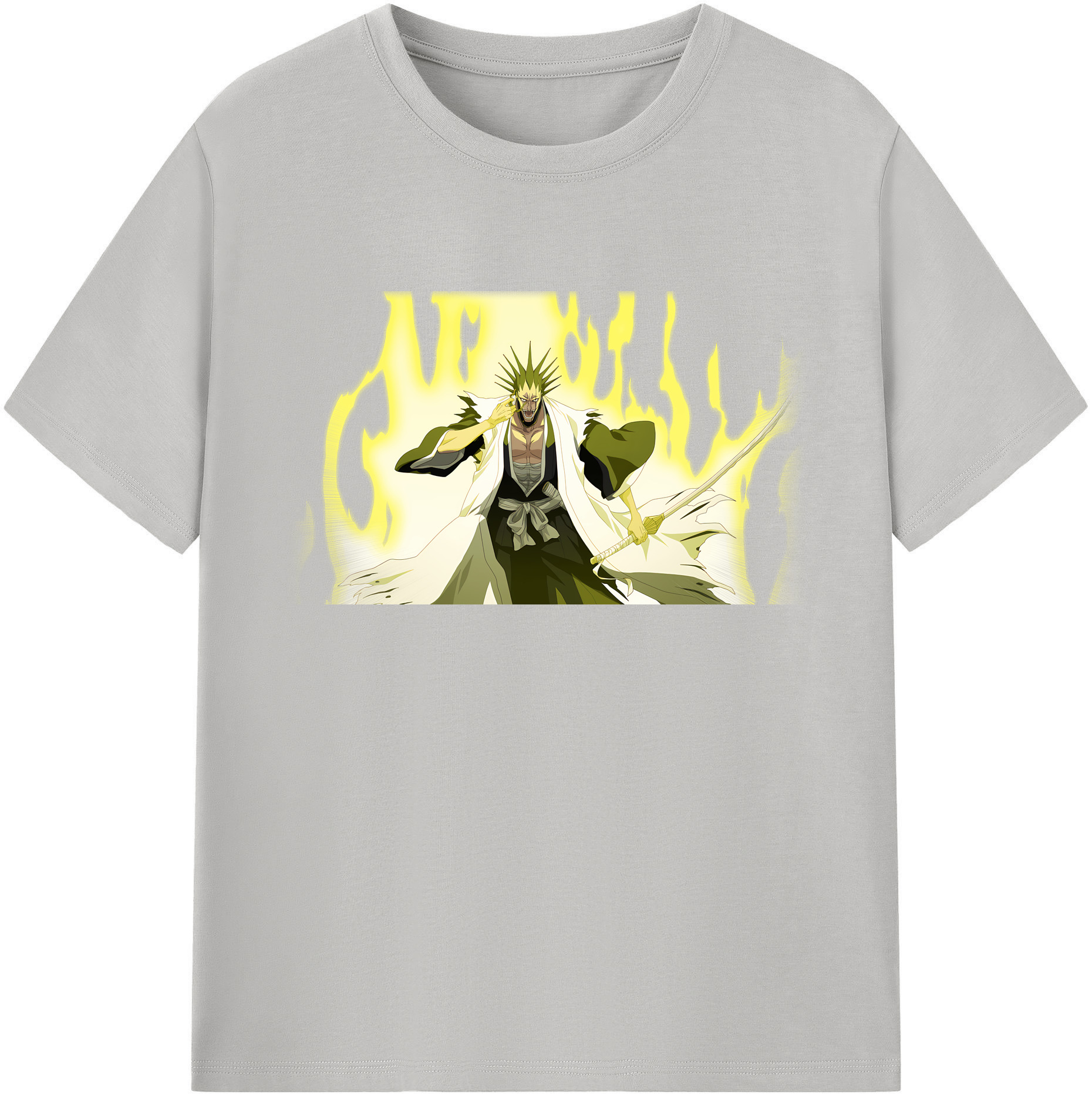 （画像用） ブリーチ ざらき けんぱち BLEACH Zaraki Kenpachi 綿100％ メンズ半袖Tシャツ｜肌触りやわらか＆通気性