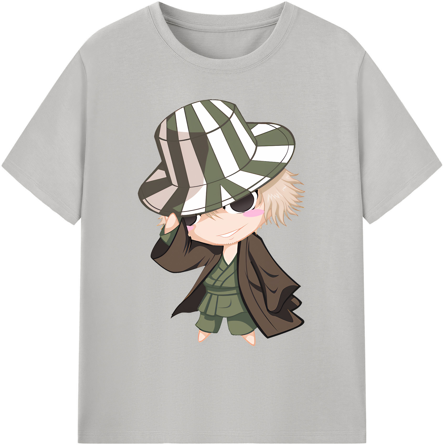 （画像用） "ブリーチ 浦原 喜助（うらはら きすけ） BLEACH Urahara Kisuke " 綿100％ メンズ半袖Tシャツ｜肌触りやわらか＆通気性