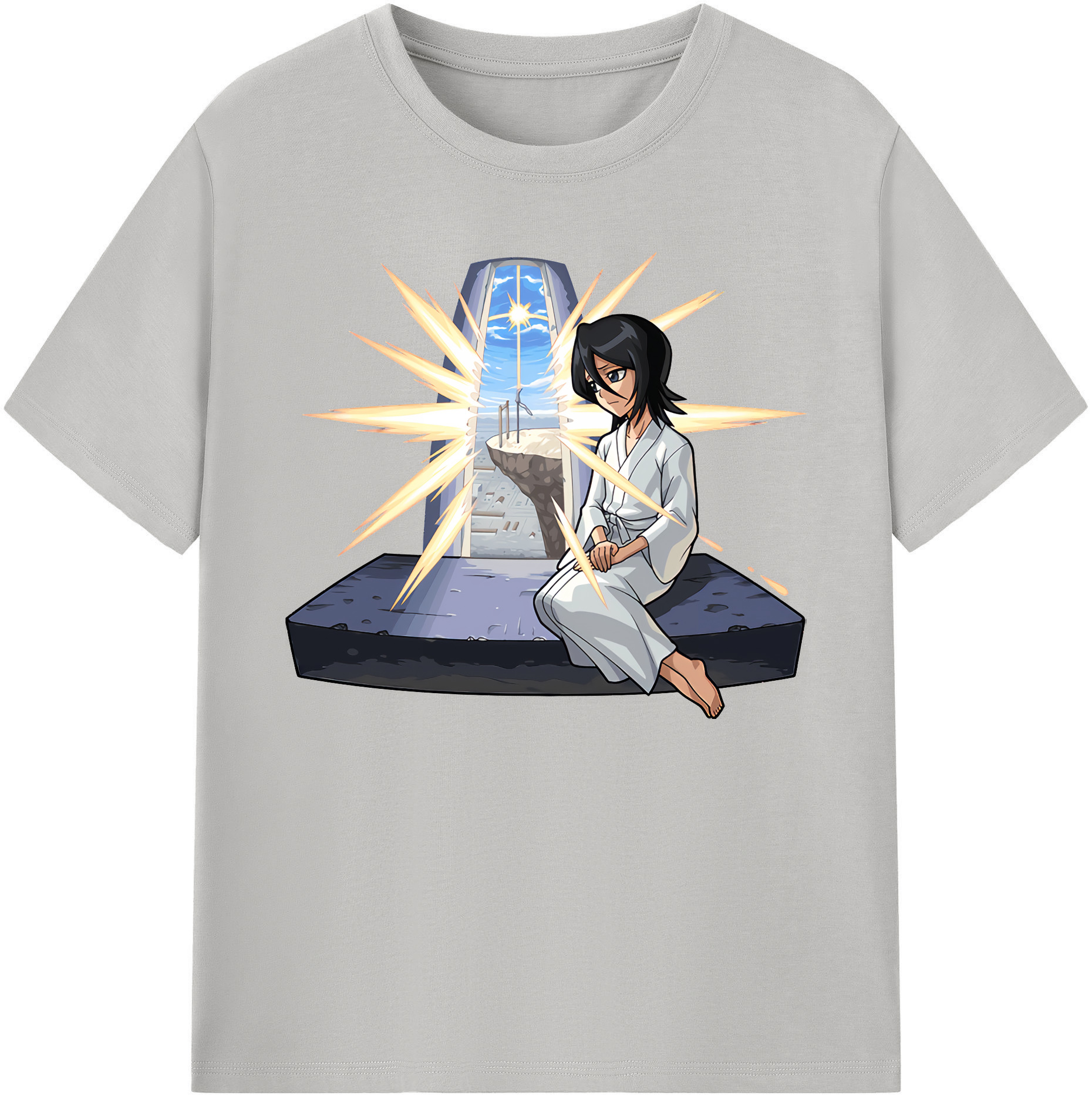 （画像用） ブリーチ 朽木ルキア BLEACH Kuchiki Rukia 綿100％ メンズ半袖Tシャツ｜肌触りやわらか＆通気性