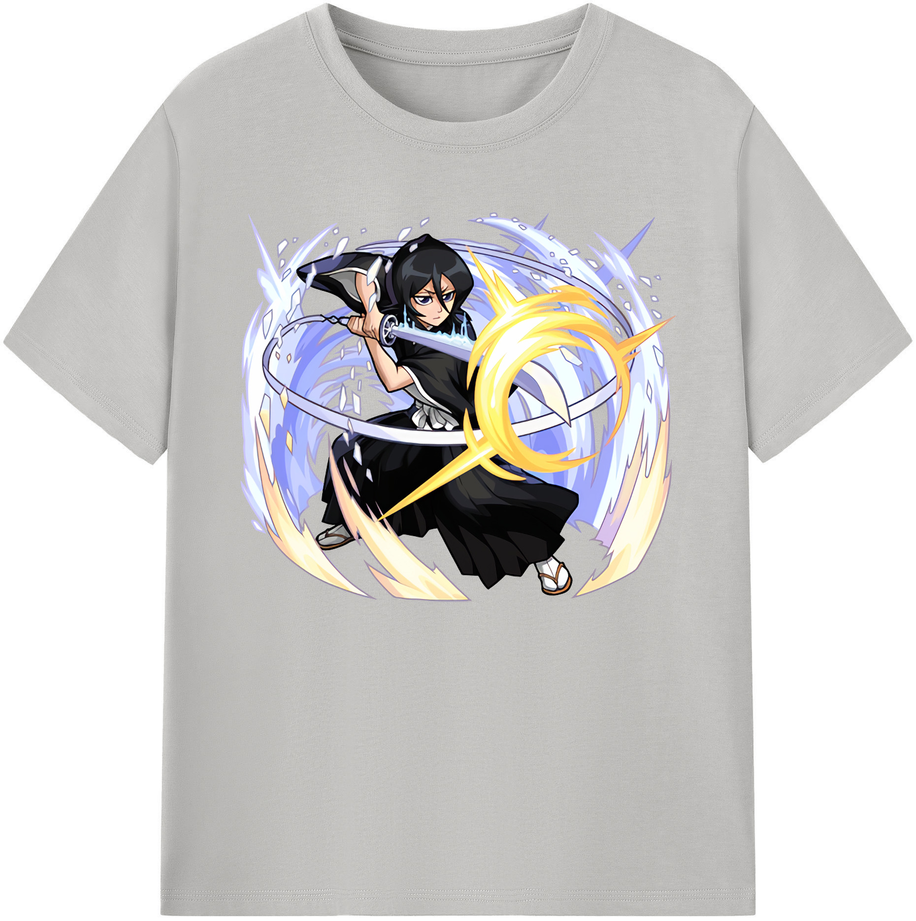 （画像用） ブリーチ 朽木ルキア BLEACH Kuchiki Rukia 綿100％ メンズ半袖Tシャツ｜肌触りやわらか＆通気性