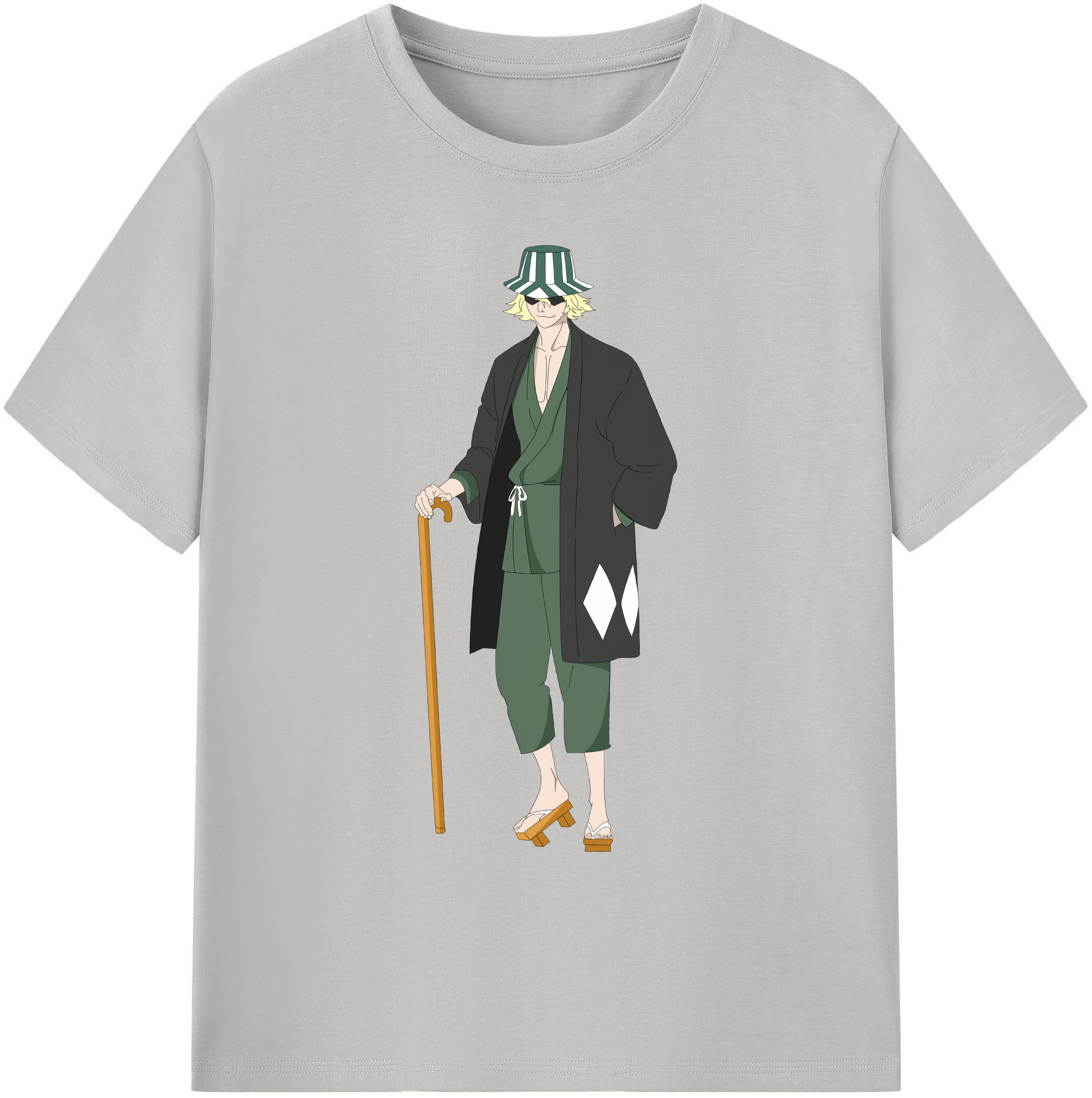 （画像用） "ブリーチ 浦原 喜助（うらはら きすけ） BLEACH Urahara Kisuke " 綿100％ メンズ半袖Tシャツ｜肌触りやわらか＆通気性