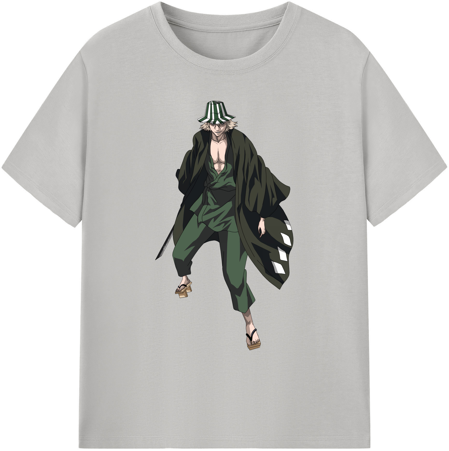 （画像用） "ブリーチ 浦原 喜助（うらはら きすけ） BLEACH Urahara Kisuke " 綿100％ メンズ半袖Tシャツ｜肌触りやわらか＆通気性