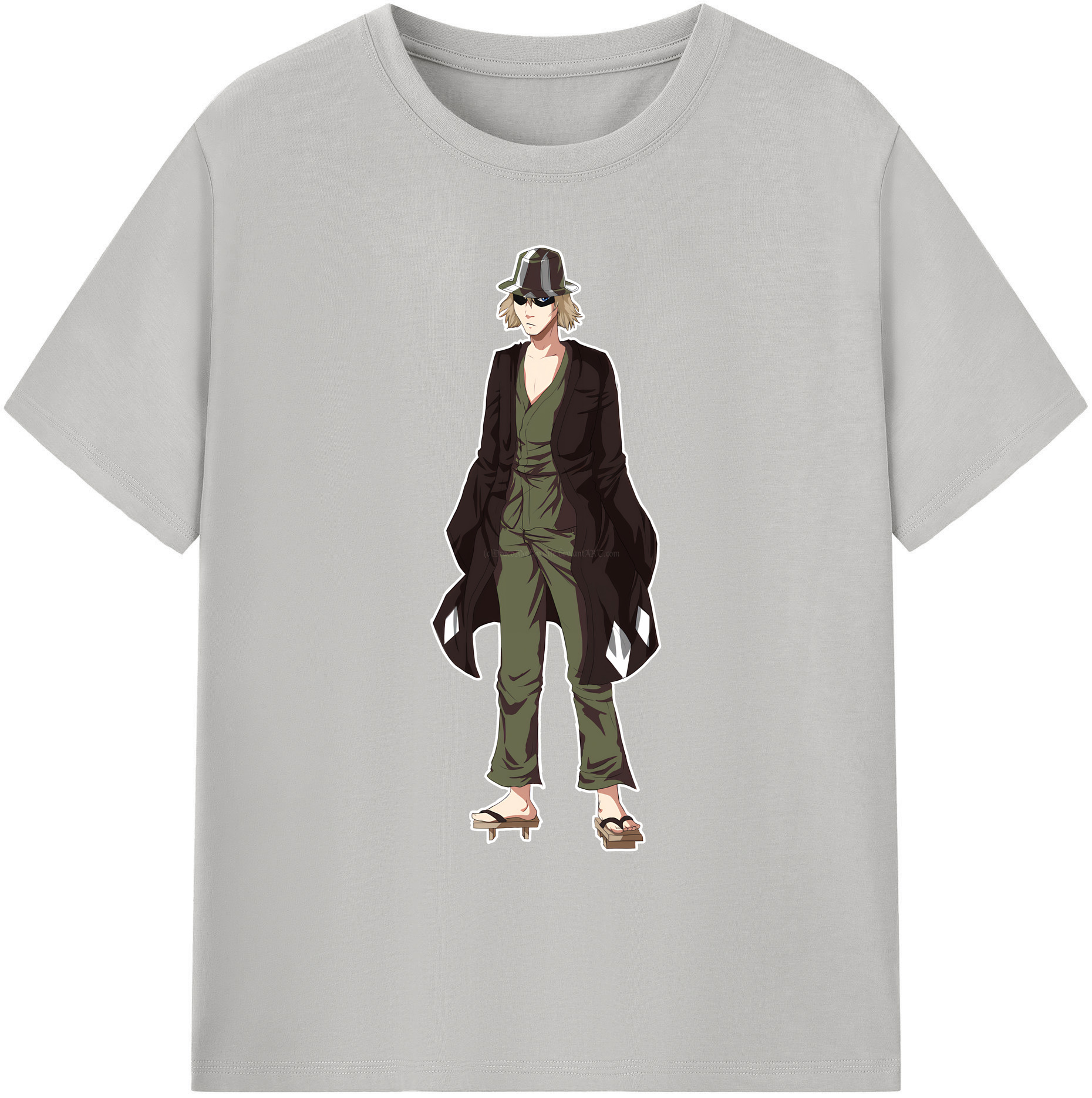 （画像用） "ブリーチ 浦原 喜助（うらはら きすけ） BLEACH Urahara Kisuke " 綿100％ メンズ半袖Tシャツ｜肌触りやわらか＆通気性