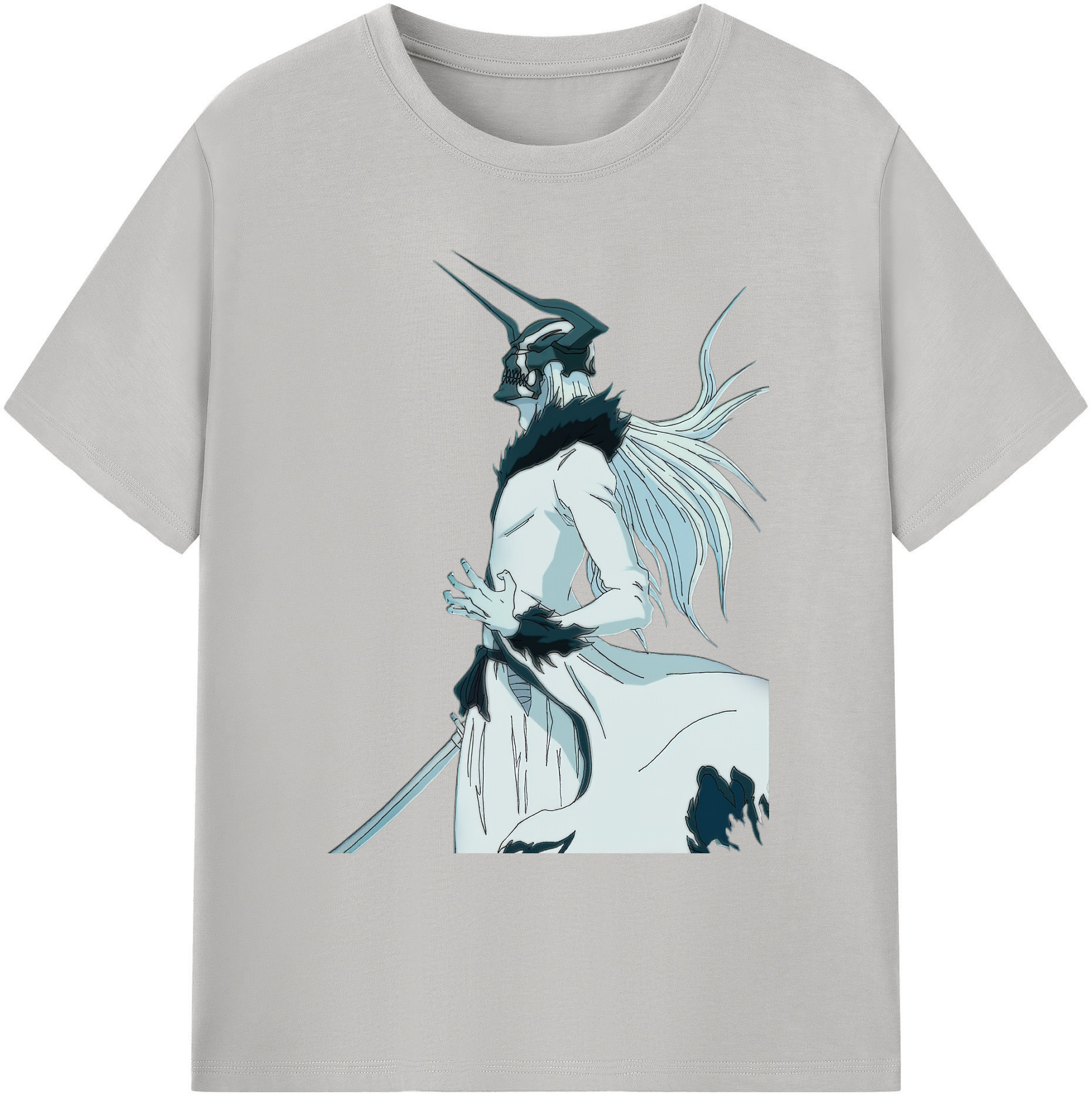 （画像用） ブリーチ 黒崎一護（くろさき いちご）BLEACH Kurosaki Ichigo 綿100％ メンズ半袖Tシャツ｜肌触りやわらか＆通気性