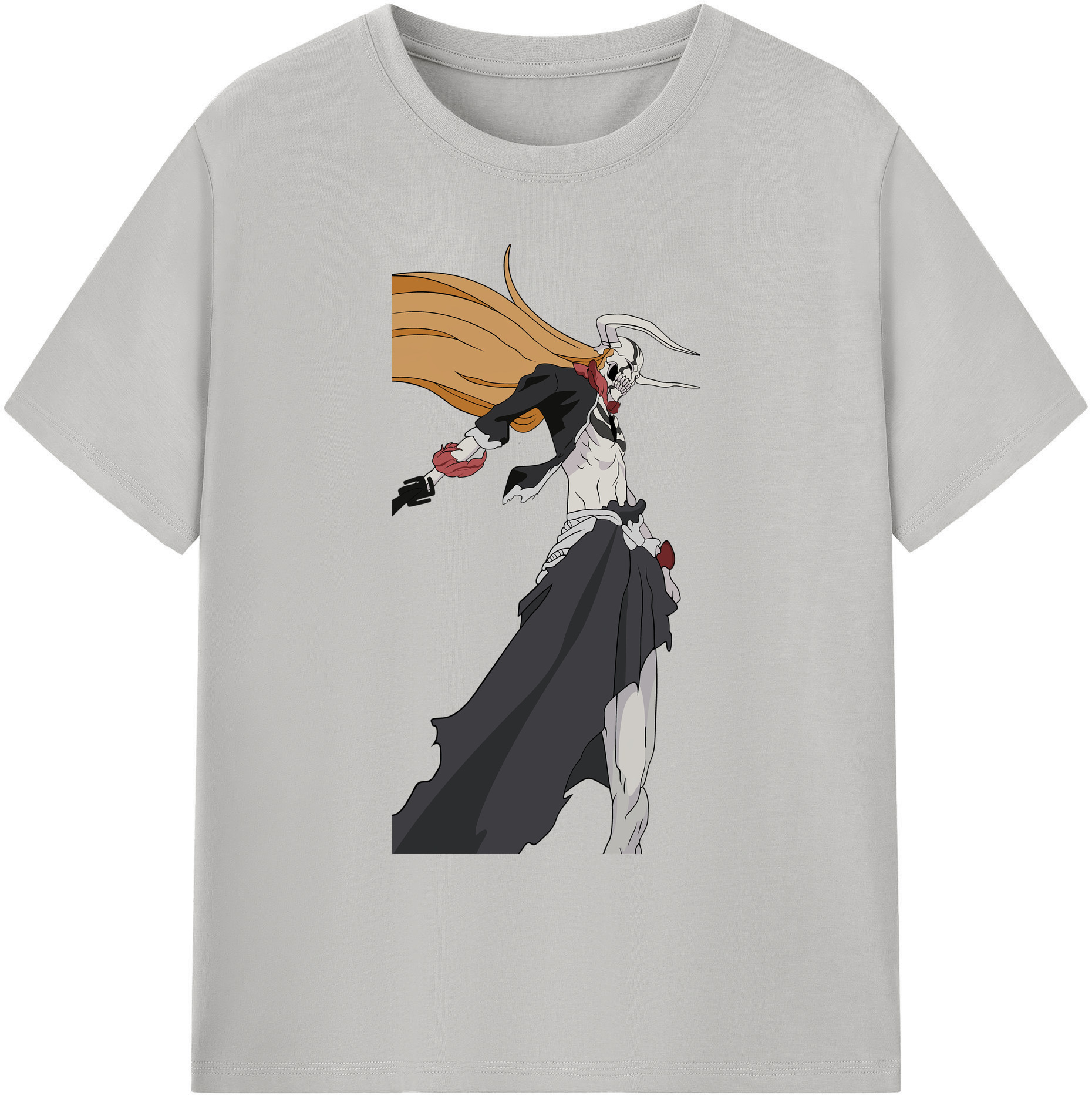 （画像用） ブリーチ 黒崎一護（くろさき いちご）BLEACH Kurosaki Ichigo 綿100％ メンズ半袖Tシャツ｜肌触りやわらか＆通気性