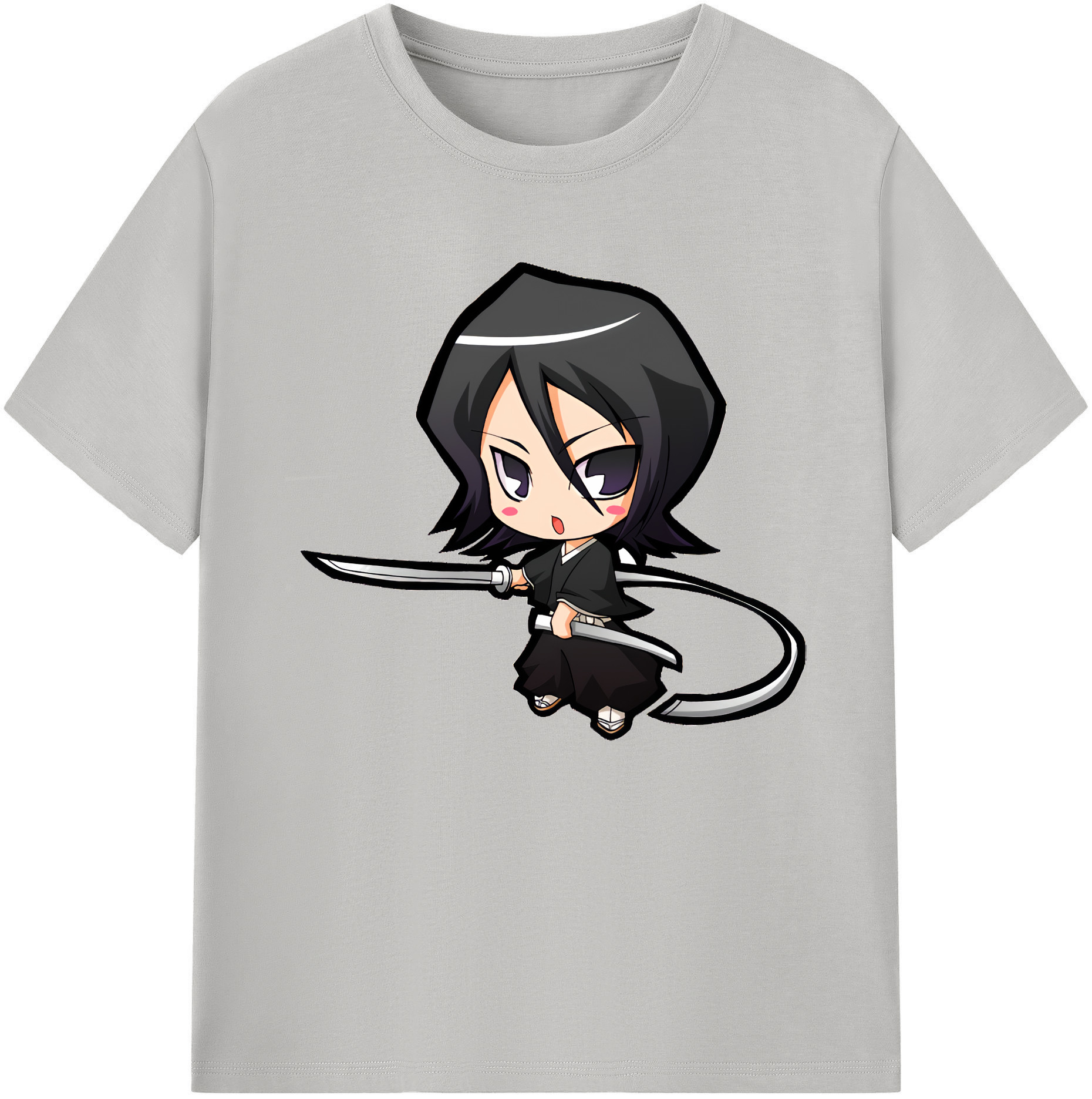（画像用） ブリーチ 朽木ルキア BLEACH Kuchiki Rukia 綿100％ メンズ半袖Tシャツ｜肌触りやわらか＆通気性