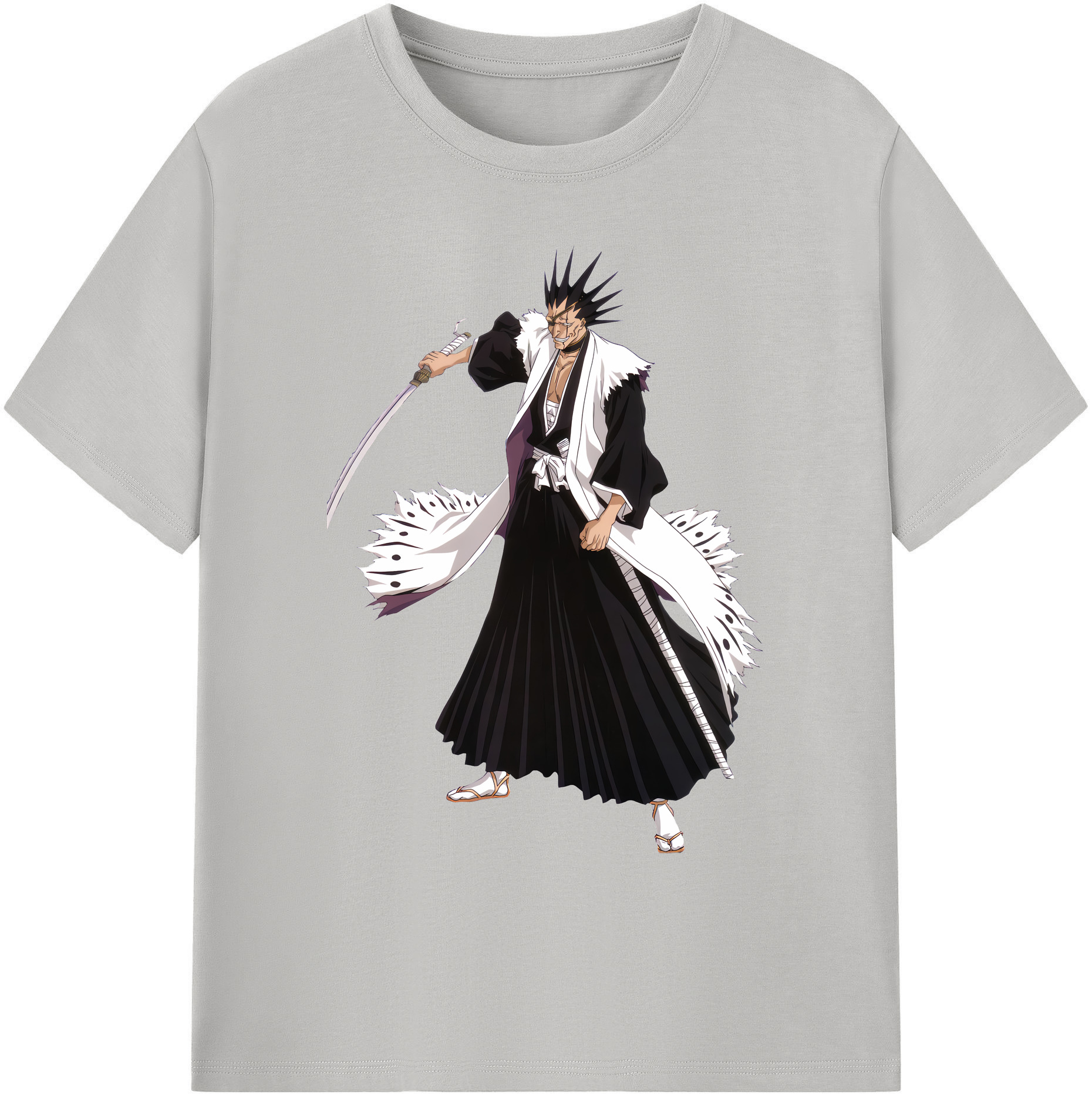 （画像用） ブリーチ ざらき けんぱち BLEACH Zaraki Kenpachi 綿100％ メンズ半袖Tシャツ｜肌触りやわらか＆通気性