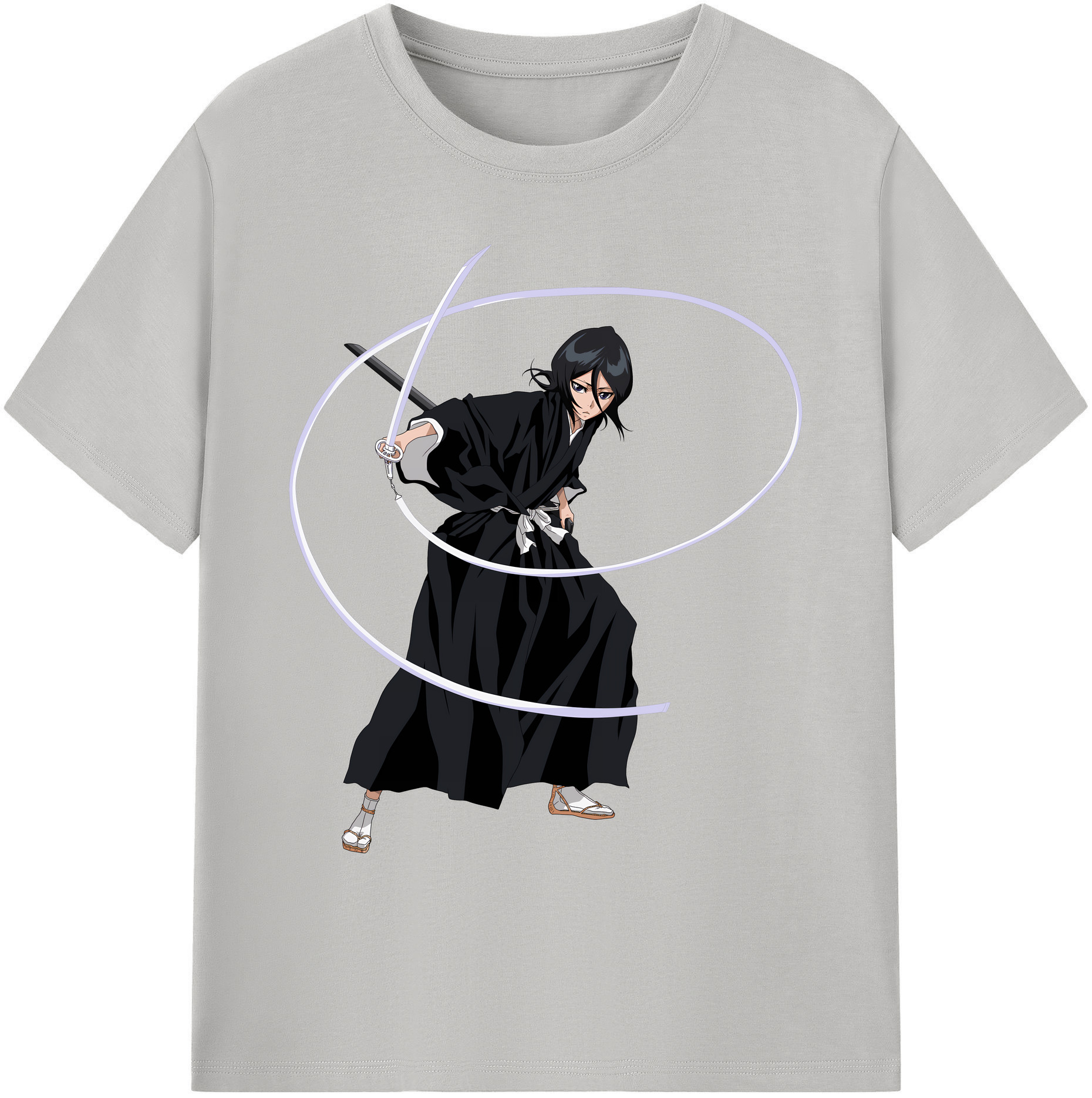 （画像用） ブリーチ 朽木ルキア BLEACH Kuchiki Rukia 綿100％ メンズ半袖Tシャツ｜肌触りやわらか＆通気性