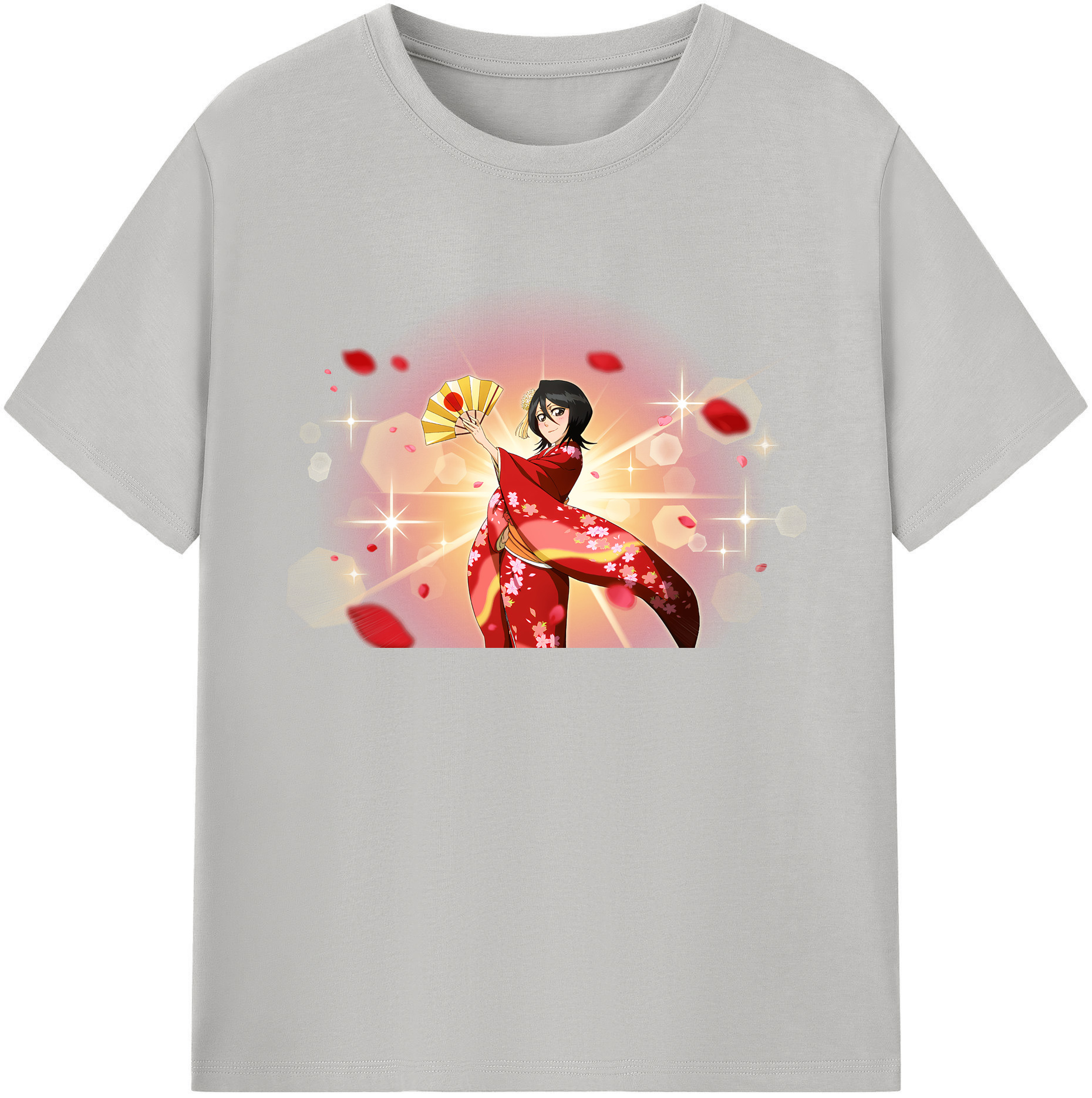 （画像用） ブリーチ 朽木ルキア BLEACH Kuchiki Rukia 綿100％ メンズ半袖Tシャツ｜肌触りやわらか＆通気性