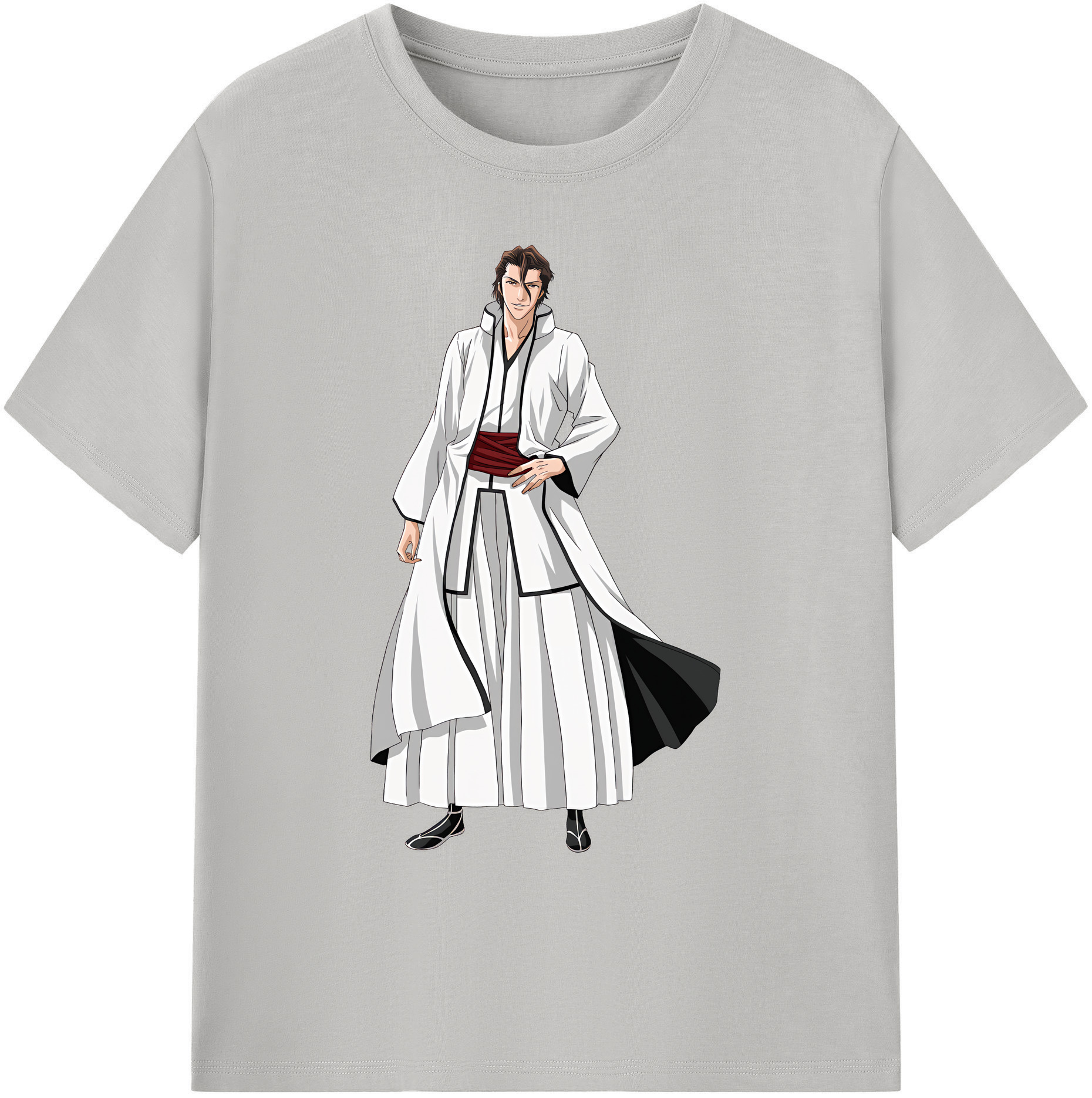 （画像用） ブリーチ 藍染 惣右介（あいぜん そうすけ） BLEACH Aizen Sousuke 綿100％ メンズ半袖Tシャツ｜肌触りやわらか＆通気性