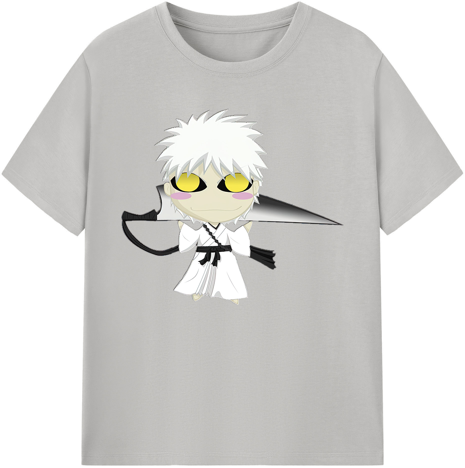 （画像用） ブリーチ 黒崎一護（くろさき いちご）BLEACH Kurosaki Ichigo 綿100％ メンズ半袖Tシャツ｜肌触りやわらか＆通気性