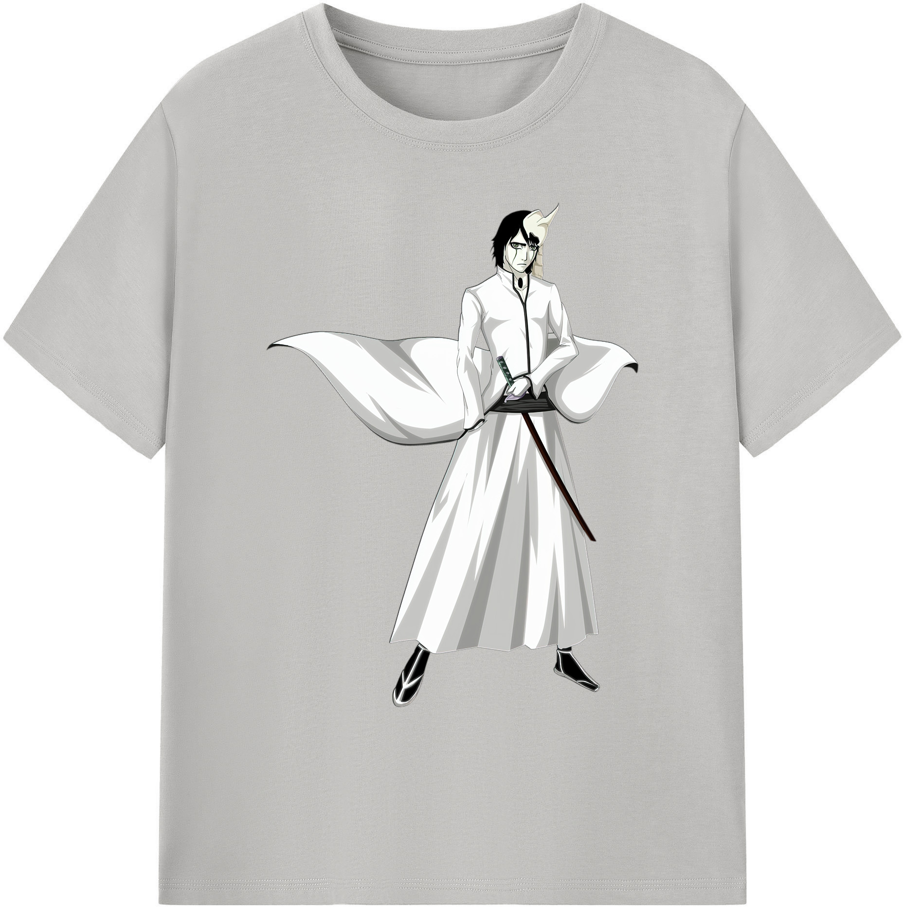 （画像用） ブリーチ ウルキオラ·シファー BLEACH Ulquiorra cifer 綿100％ メンズ半袖Tシャツ｜肌触りやわらか＆通気性