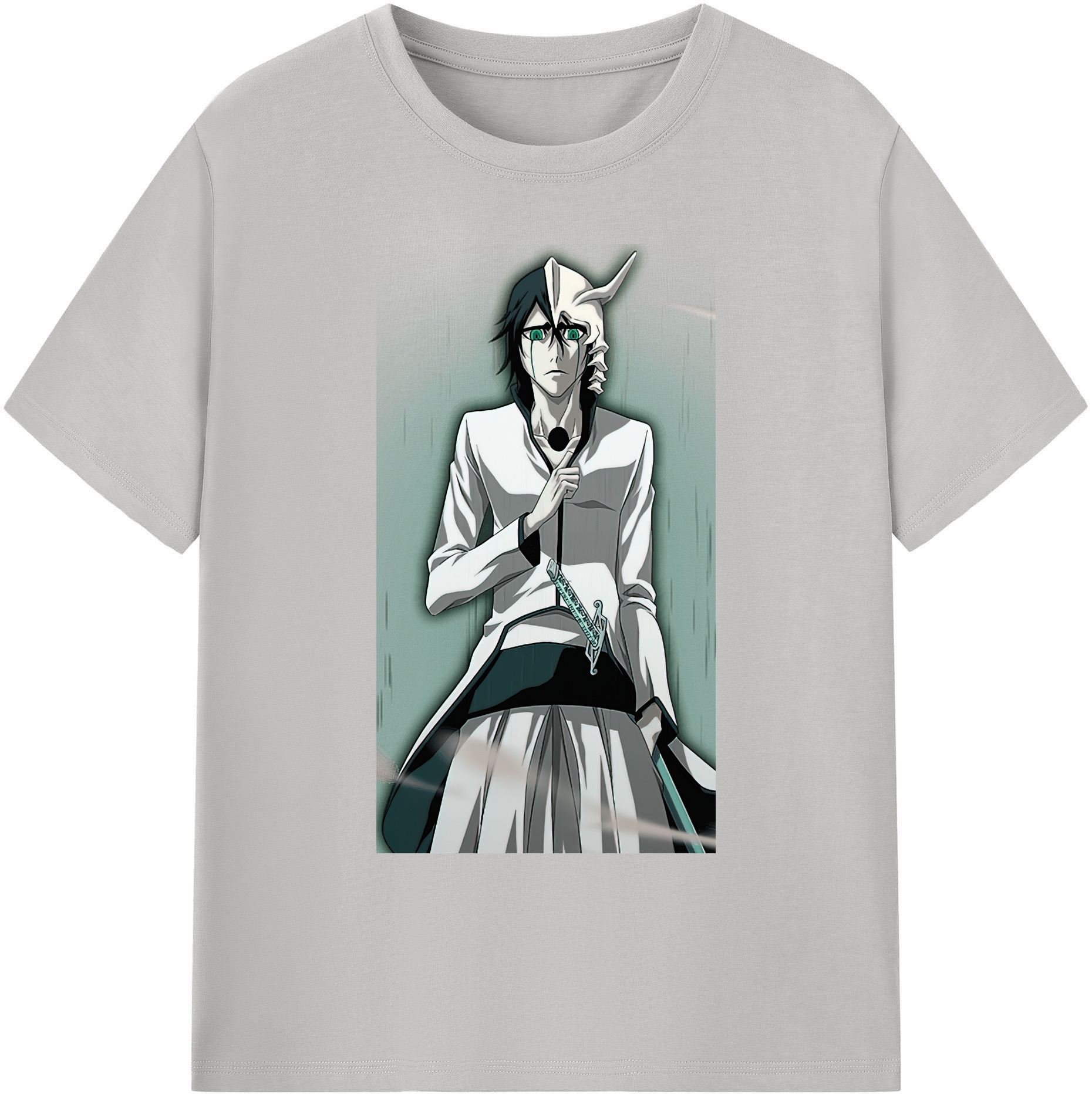（画像用） ブリーチ ウルキオラ·シファー BLEACH Ulquiorra cifer 綿100％ メンズ半袖Tシャツ｜肌触りやわらか＆通気性