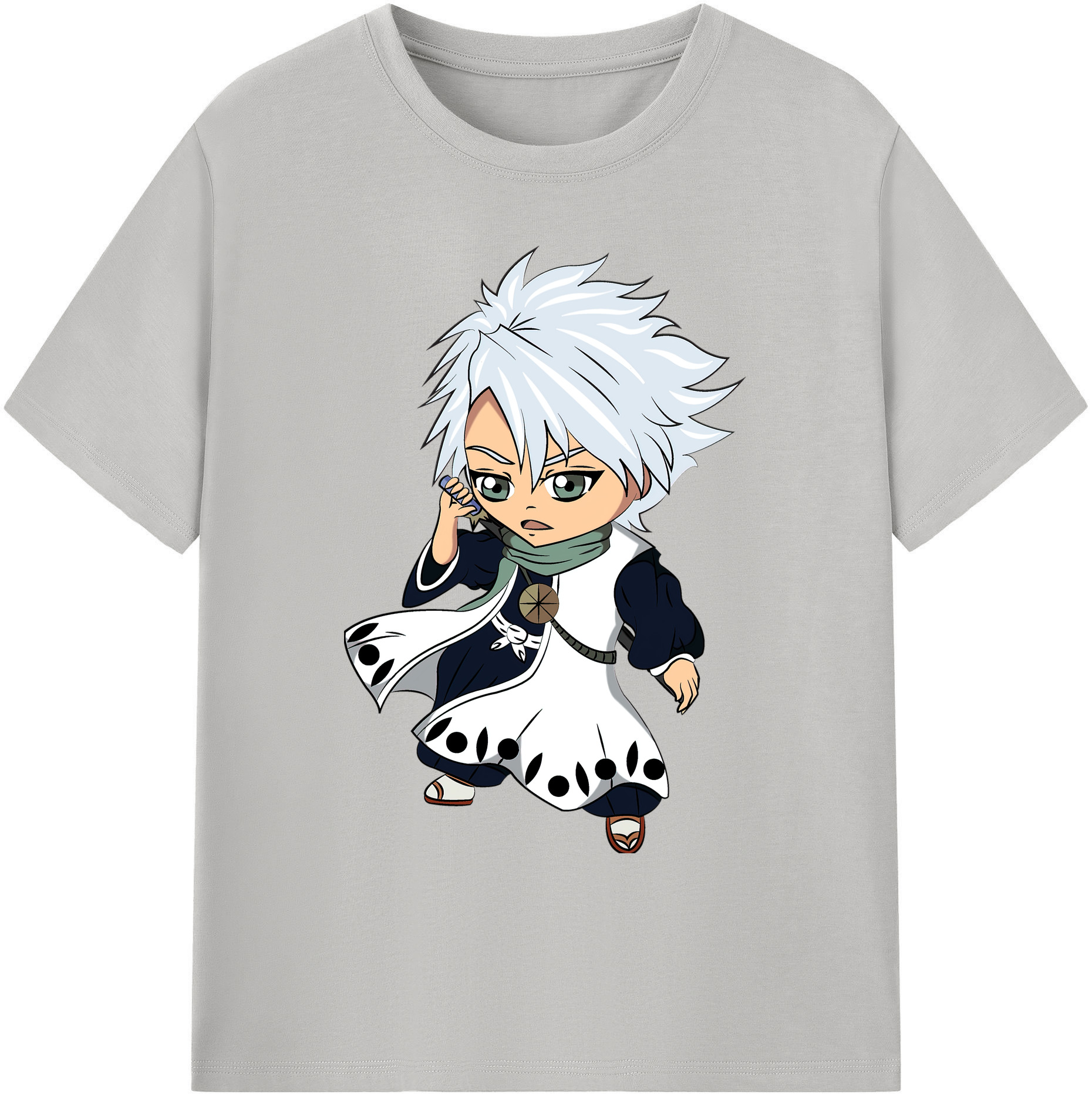 （画像用） ブリーチ 日番谷冬獅郎（ひつがや とうしろう） BLEACH Hitsugaya Toushirou 綿100％ メンズ半袖Tシャツ｜肌触りやわらか＆通気性