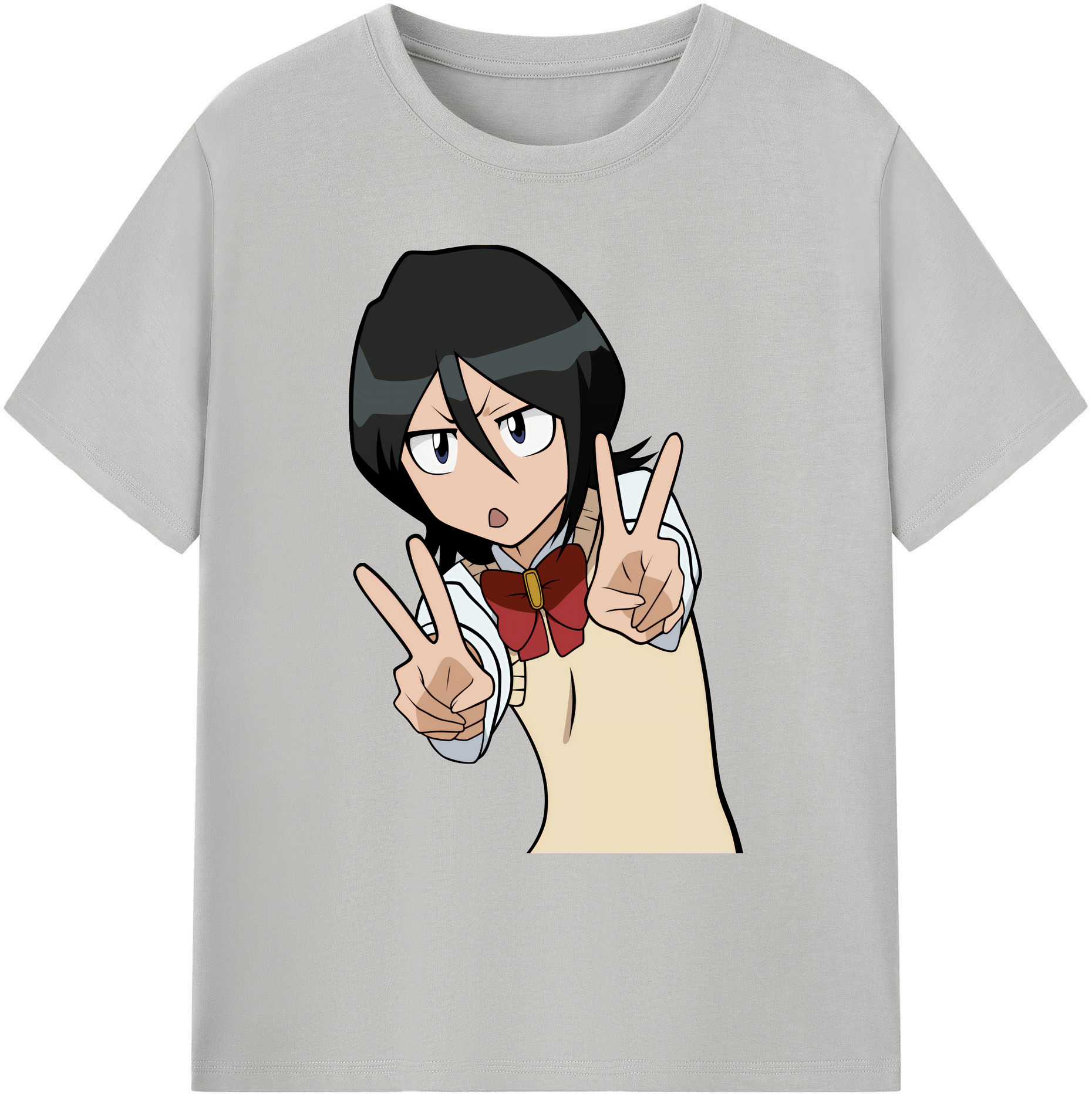 （画像用） ブリーチ 朽木ルキア BLEACH Kuchiki Rukia 綿100％ メンズ半袖Tシャツ｜肌触りやわらか＆通気性