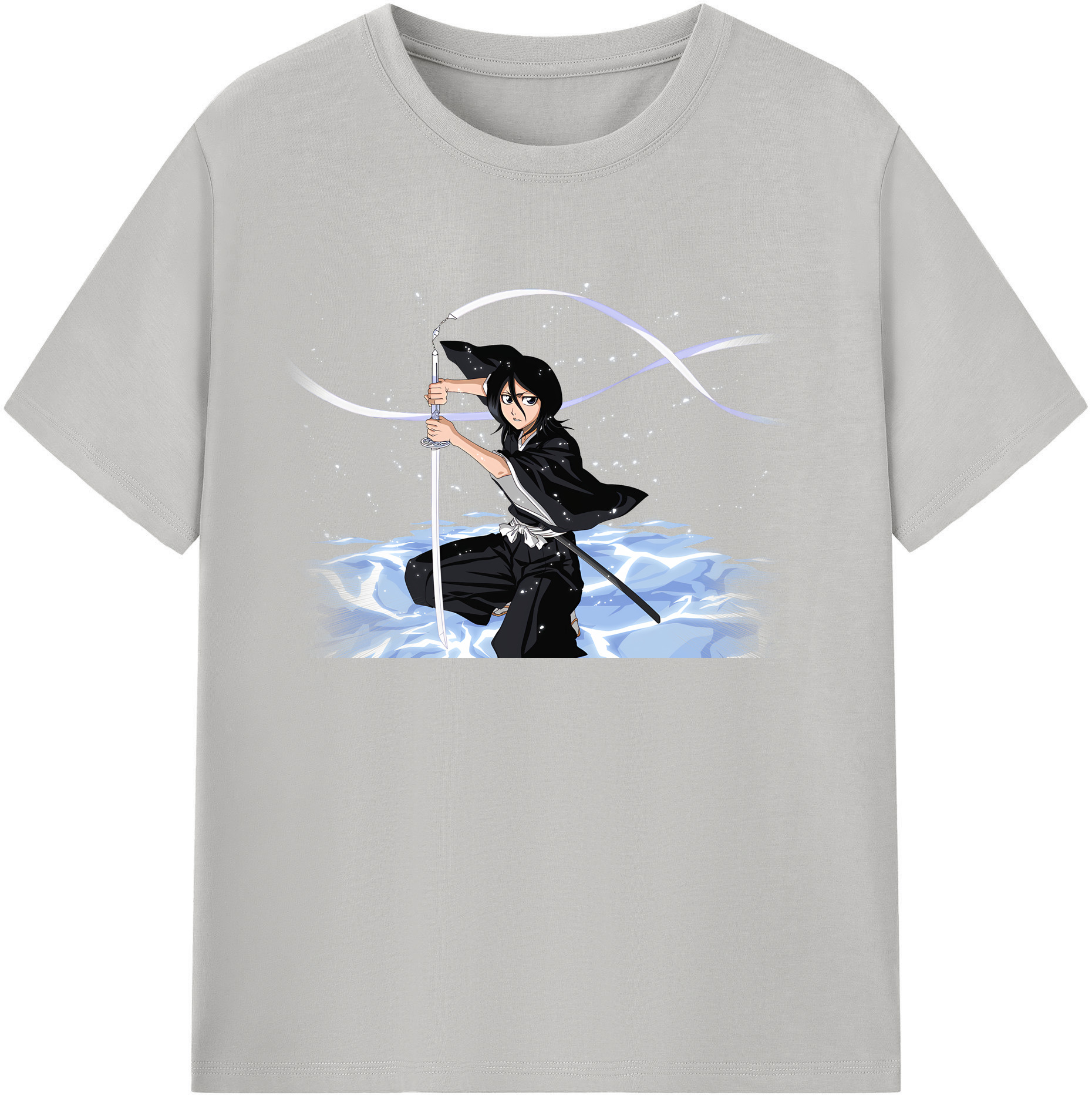 （画像用） ブリーチ 朽木ルキア BLEACH Kuchiki Rukia 綿100％ メンズ半袖Tシャツ｜肌触りやわらか＆通気性