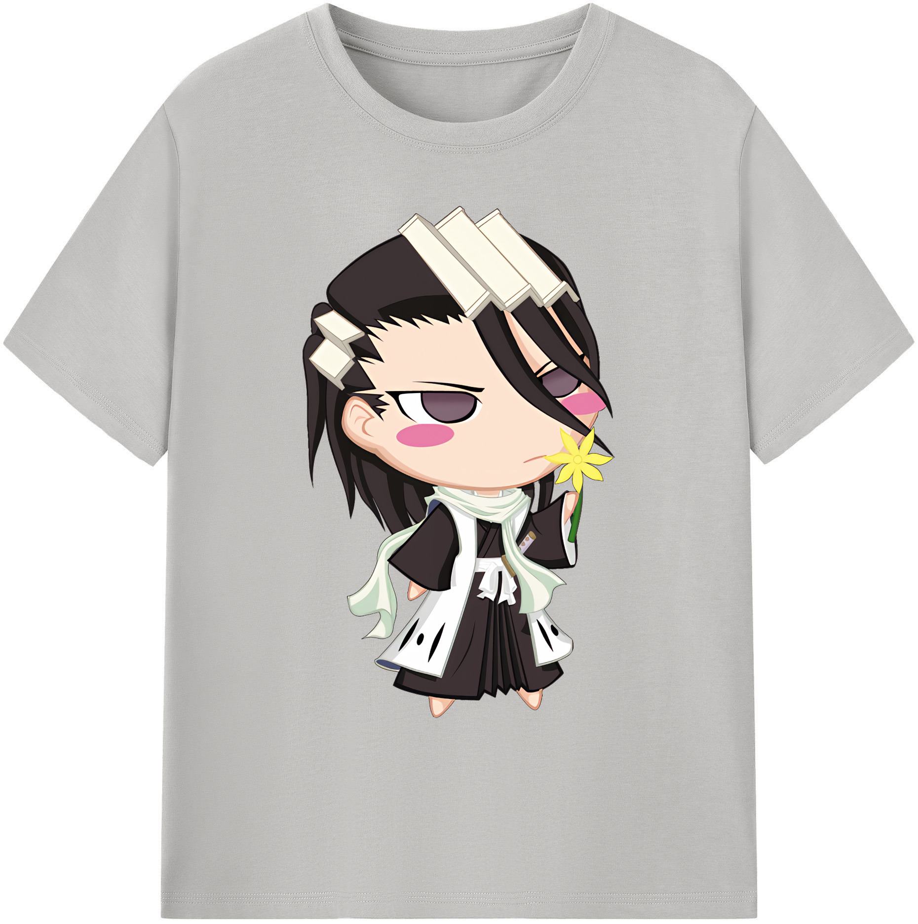 （画像用） ブリーチ くちき びゃくや BLEACH Kuchiki Byakuya 綿100％ メンズ半袖Tシャツ｜肌触りやわらか＆通気性