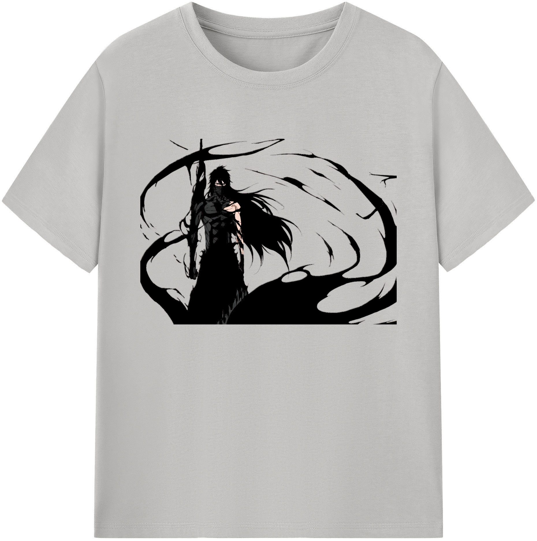 （画像用） ブリーチ 黒崎一護（くろさき いちご）BLEACH Kurosaki Ichigo 綿100％ メンズ半袖Tシャツ｜肌触りやわらか＆通気性