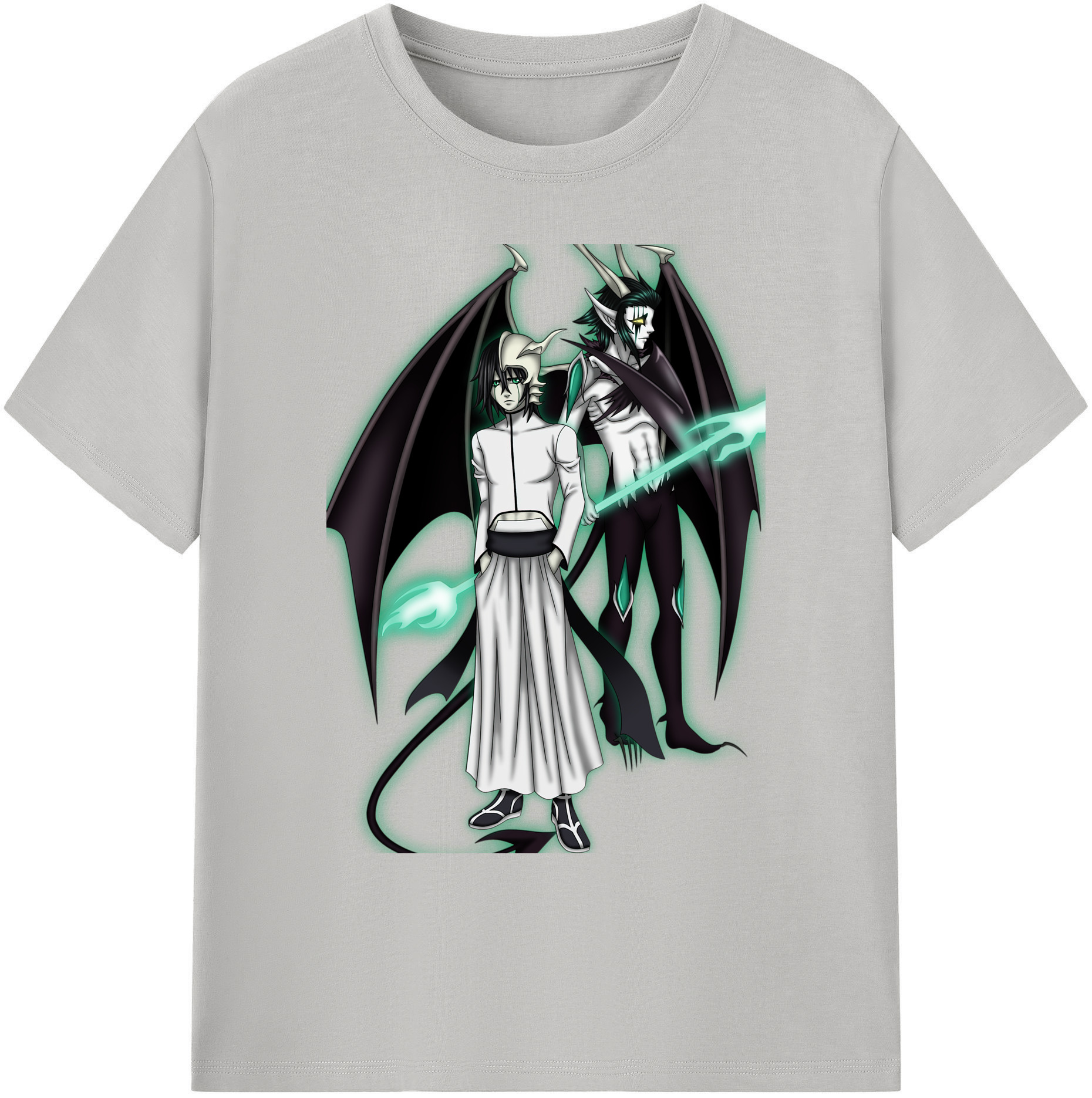 （画像用） ブリーチ ウルキオラ·シファー BLEACH Ulquiorra cifer 綿100％ メンズ半袖Tシャツ｜肌触りやわらか＆通気性