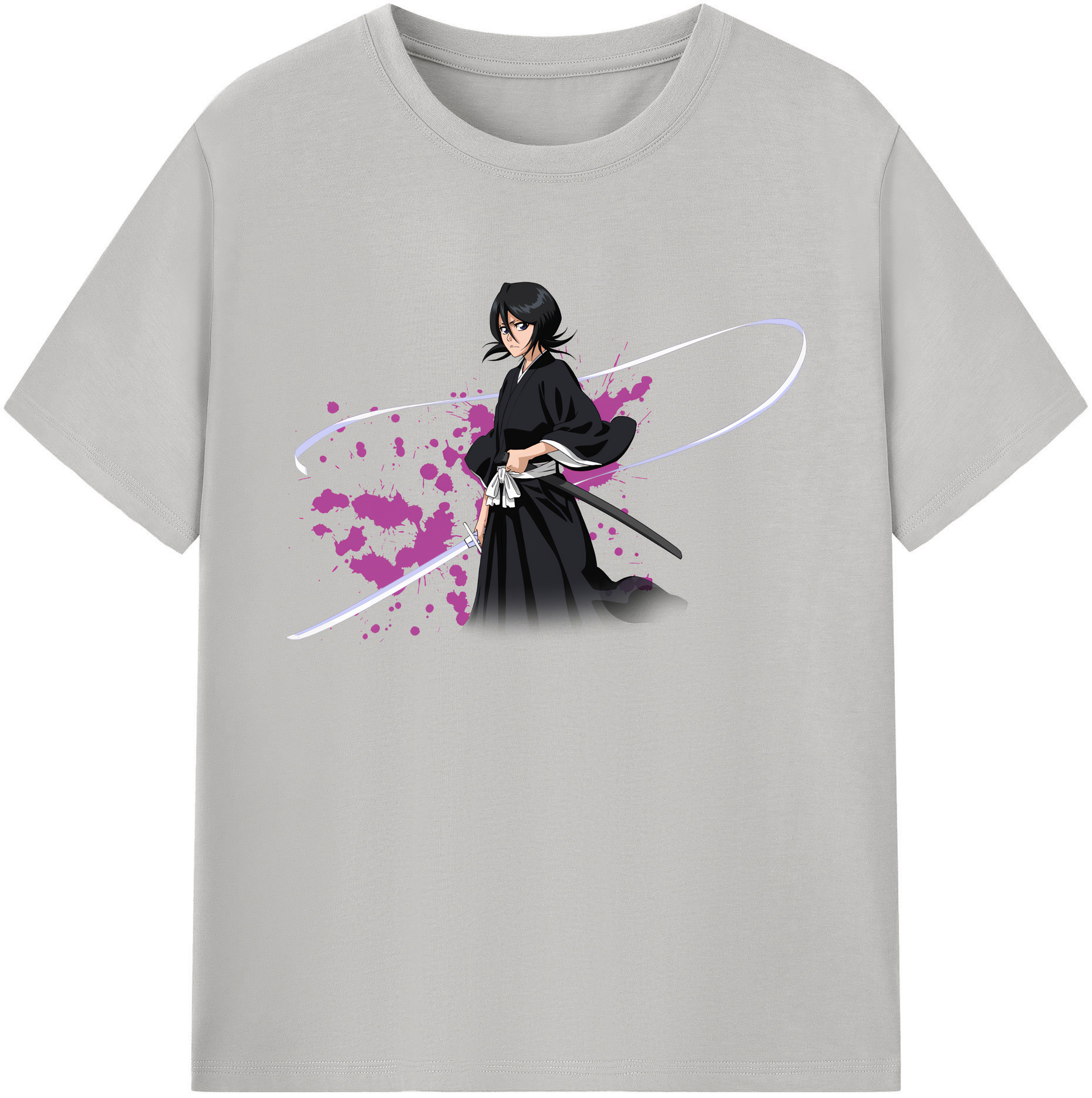 （画像用） ブリーチ 朽木ルキア BLEACH Kuchiki Rukia 綿100％ メンズ半袖Tシャツ｜肌触りやわらか＆通気性