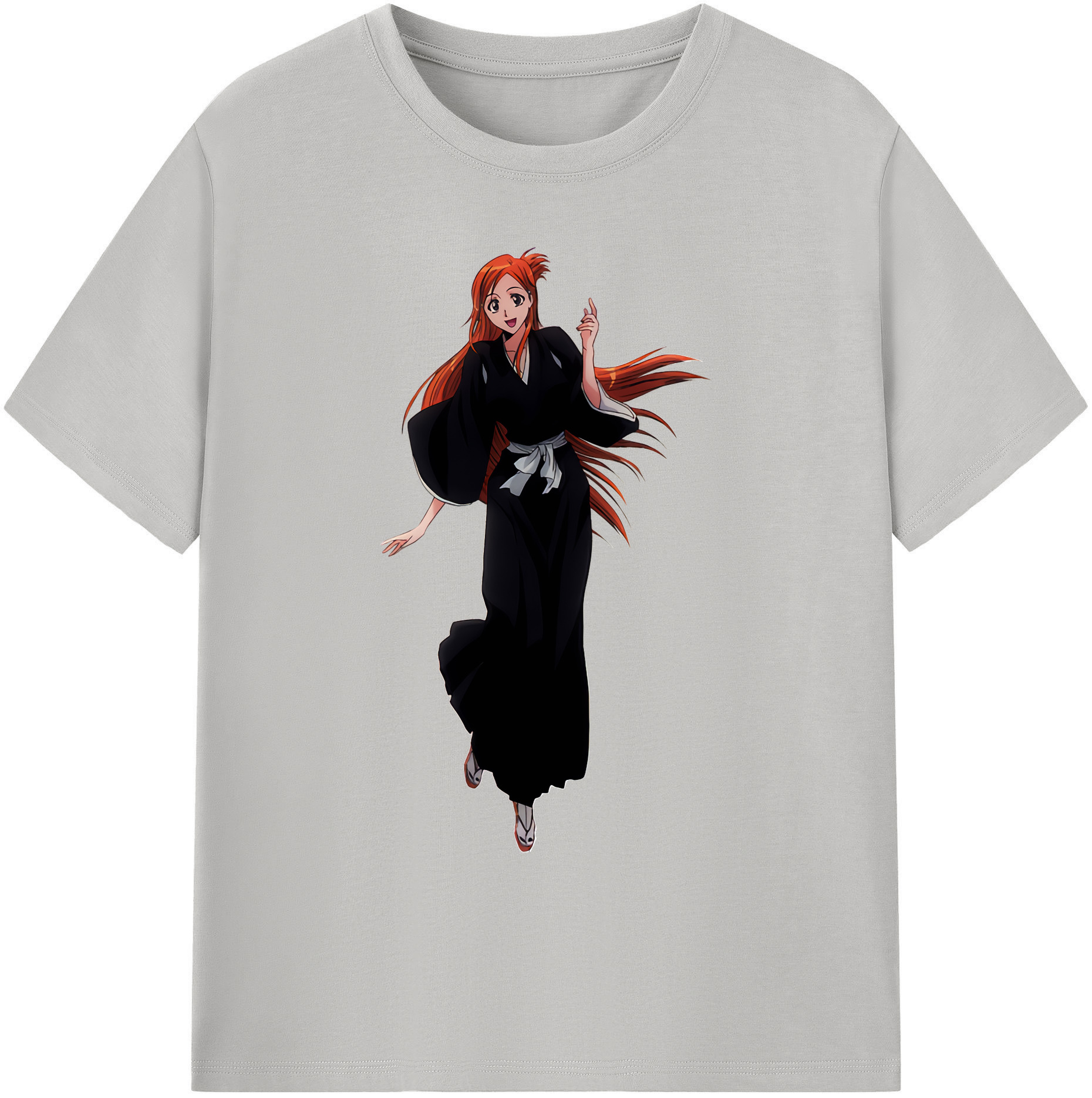 （画像用） ブリーチ 井上織姫（いのうえおりひめ） BLEACH Inoue Orihime 綿100％ メンズ半袖Tシャツ｜肌触りやわらか＆通気性