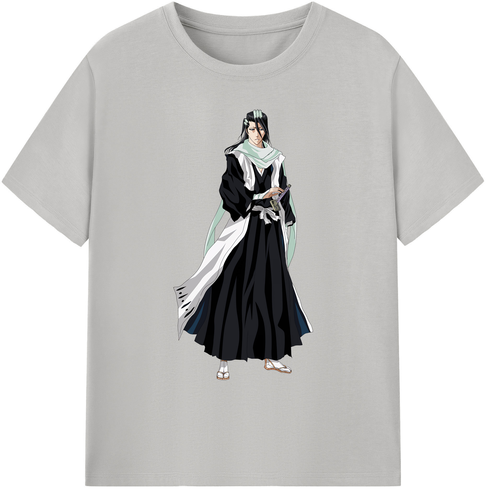 （画像用） ブリーチ くちき びゃくや BLEACH Kuchiki Byakuya 綿100％ メンズ半袖Tシャツ｜肌触りやわらか＆通気性