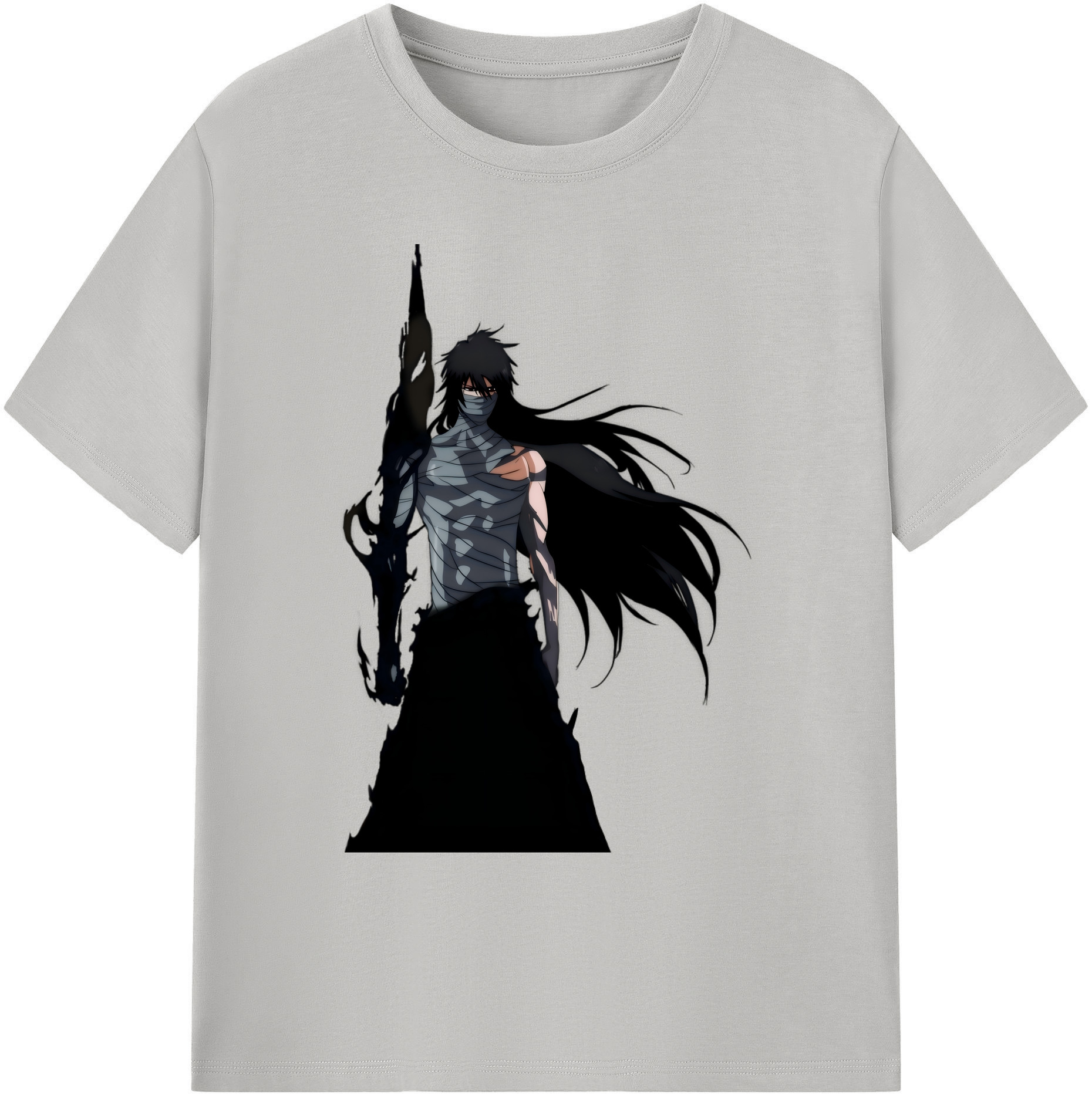 （画像用） ブリーチ 黒崎一護（くろさき いちご）BLEACH Kurosaki Ichigo 綿100％ メンズ半袖Tシャツ｜肌触りやわらか＆通気性