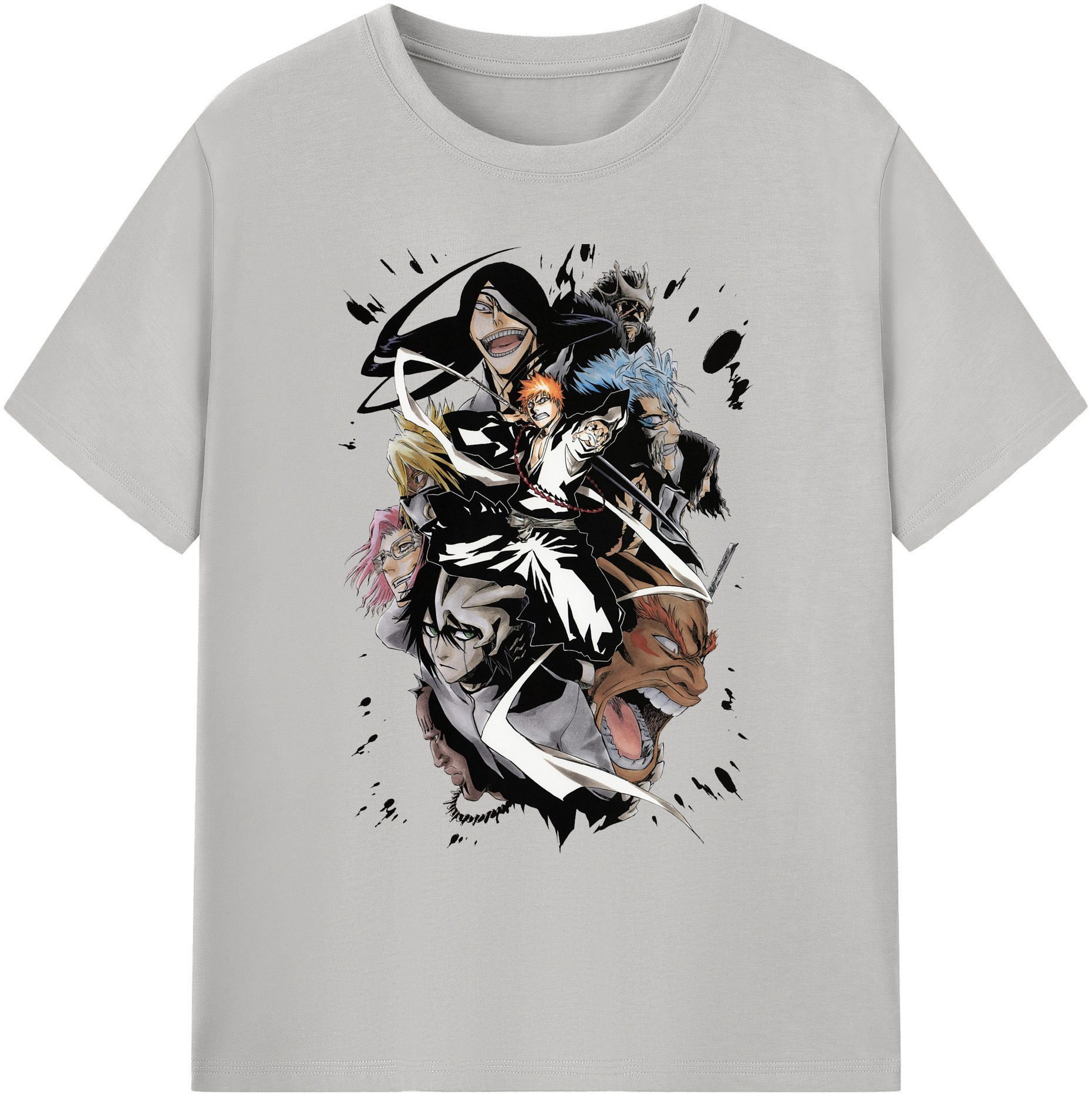 （画像用） ブリーチ 黒崎一護（くろさき いちご）BLEACH Kurosaki Ichigo 綿100％ メンズ半袖Tシャツ｜肌触りやわらか＆通気性