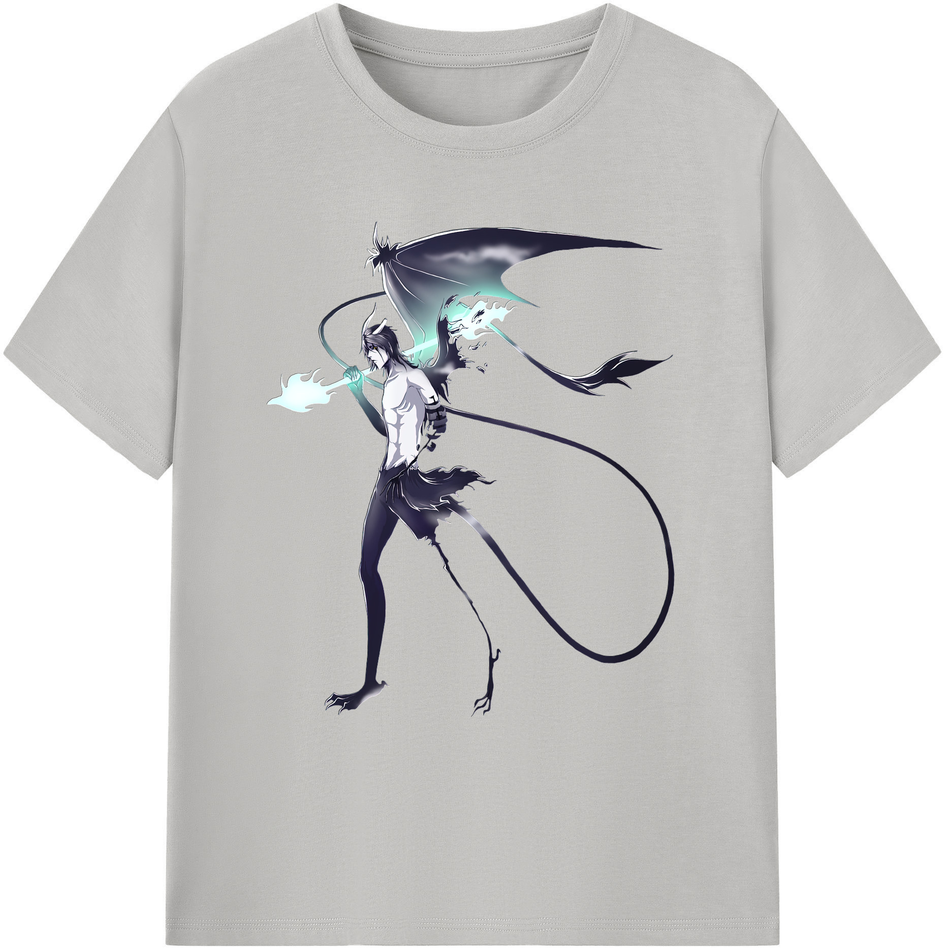 （画像用） ブリーチ ウルキオラ·シファー BLEACH Ulquiorra cifer 綿100％ メンズ半袖Tシャツ｜肌触りやわらか＆通気性