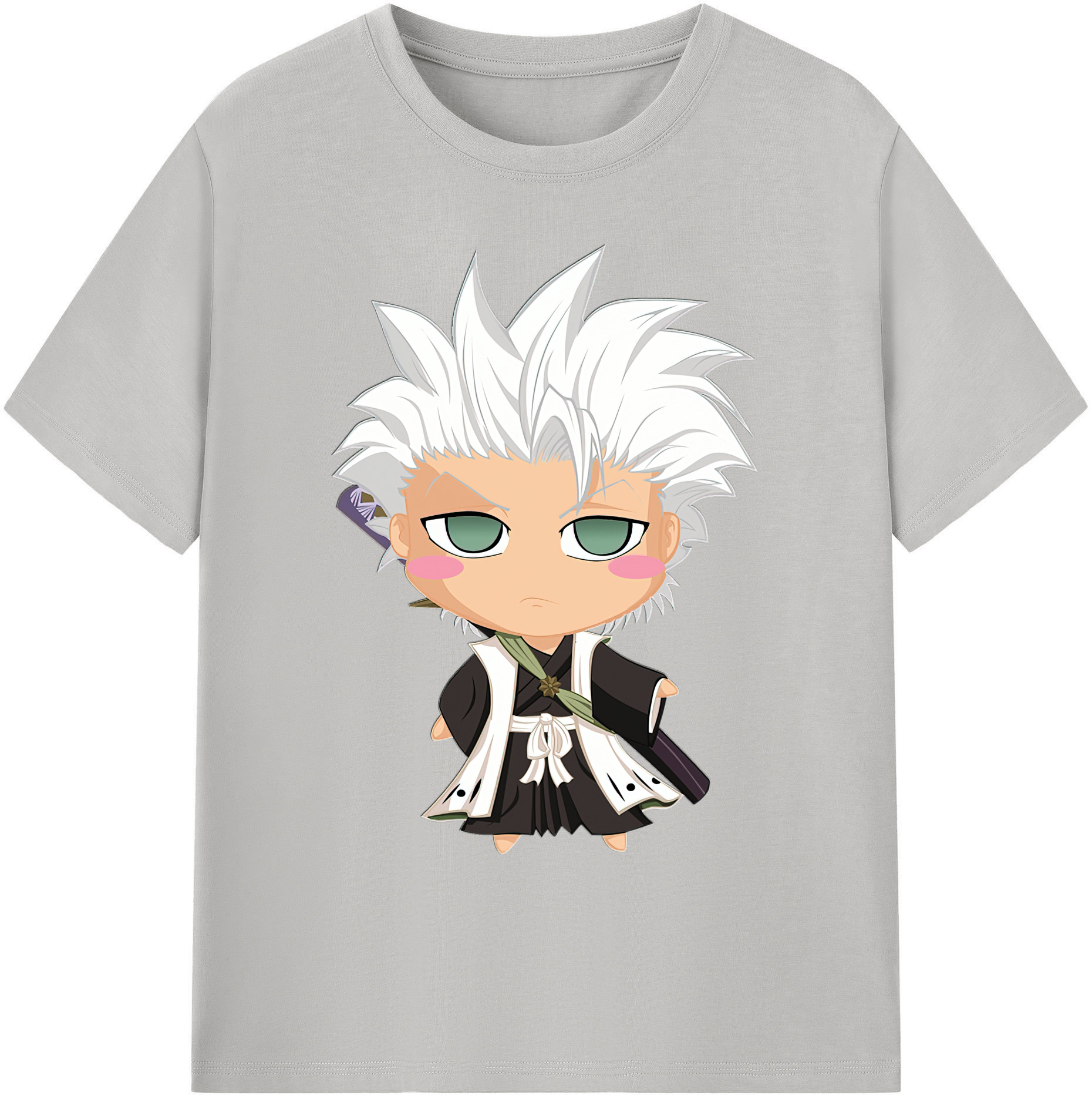 （画像用） ブリーチ 日番谷冬獅郎（ひつがや とうしろう） BLEACH Hitsugaya Toushirou 綿100％ メンズ半袖Tシャツ｜肌触りやわらか＆通気性