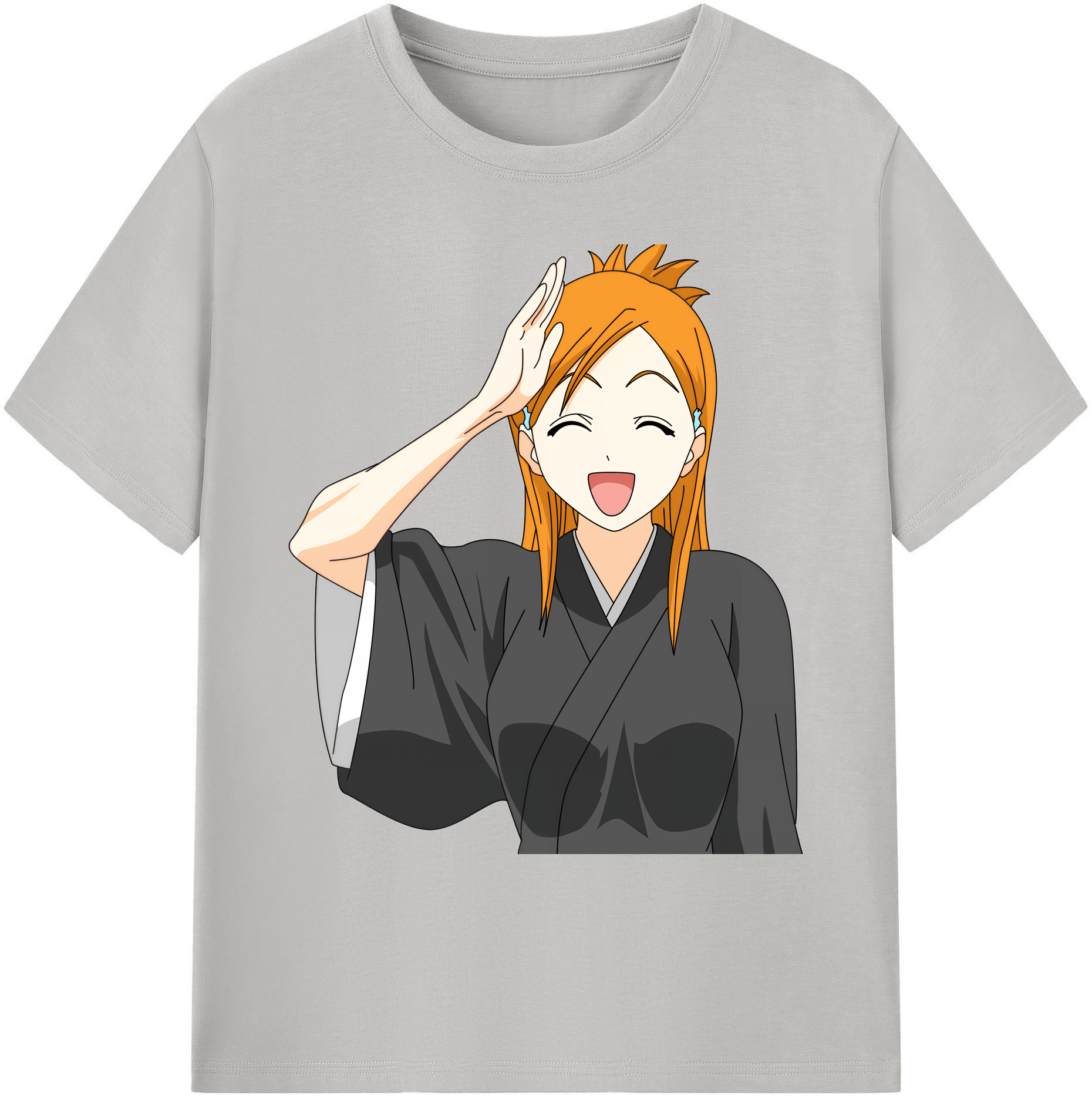 （画像用） ブリーチ 井上織姫（いのうえおりひめ） BLEACH Inoue Orihime 綿100％ メンズ半袖Tシャツ｜肌触りやわらか＆通気性