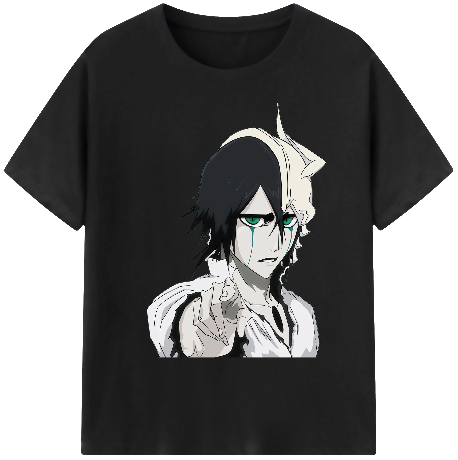 （画像用） ブリーチ ウルキオラ·シファー BLEACH Ulquiorra cifer 綿100％ メンズ半袖Tシャツ｜肌触りやわらか＆通気性
