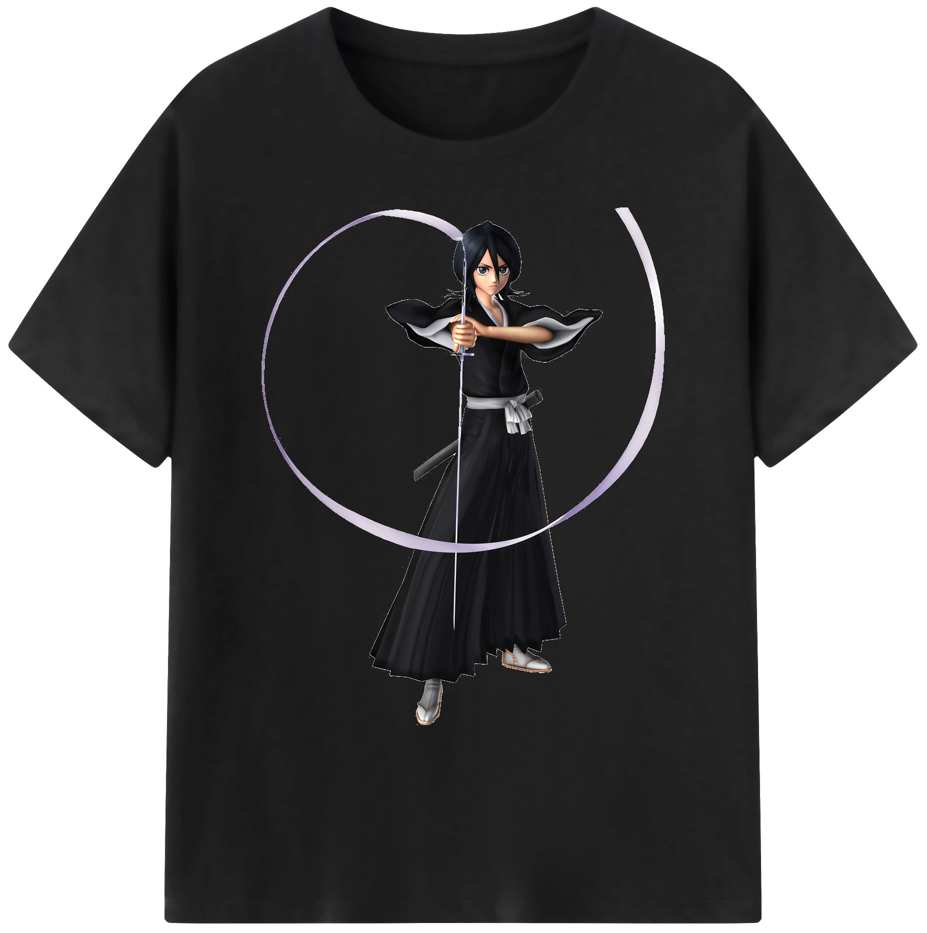 （画像用） ブリーチ 朽木ルキア BLEACH Kuchiki Rukia 綿100％ メンズ半袖Tシャツ｜肌触りやわらか＆通気性