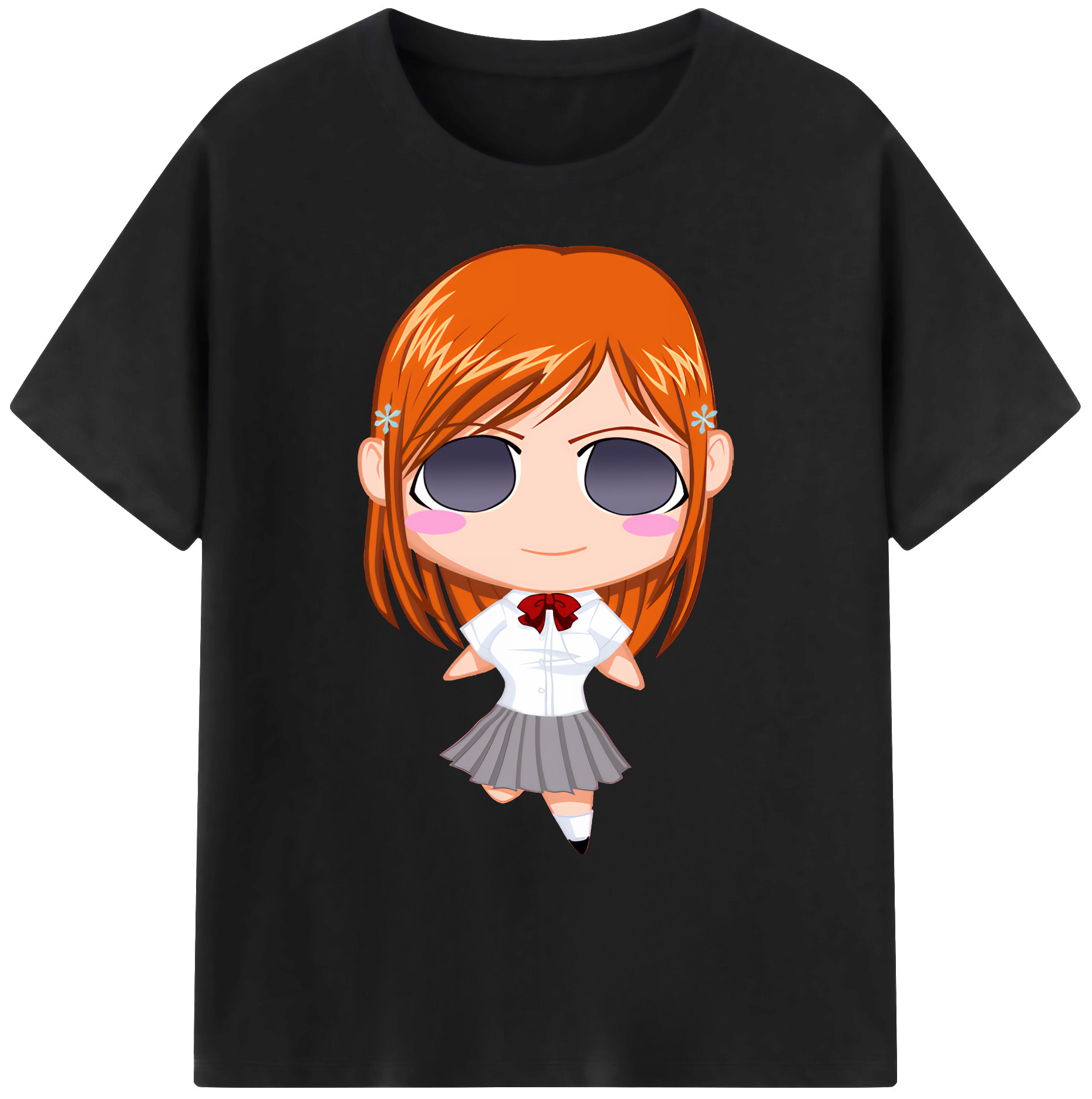 （画像用） ブリーチ 井上織姫（いのうえおりひめ） BLEACH Inoue Orihime 綿100％ メンズ半袖Tシャツ｜肌触りやわらか＆通気性