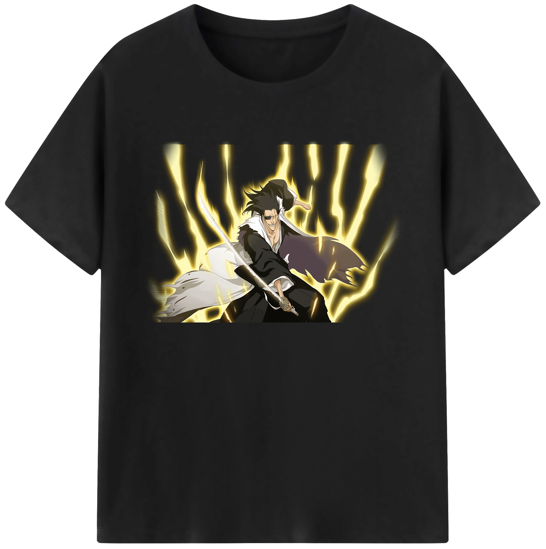 （画像用） ブリーチ ざらき けんぱち BLEACH Zaraki Kenpachi 綿100％ メンズ半袖Tシャツ｜肌触りやわらか＆通気性