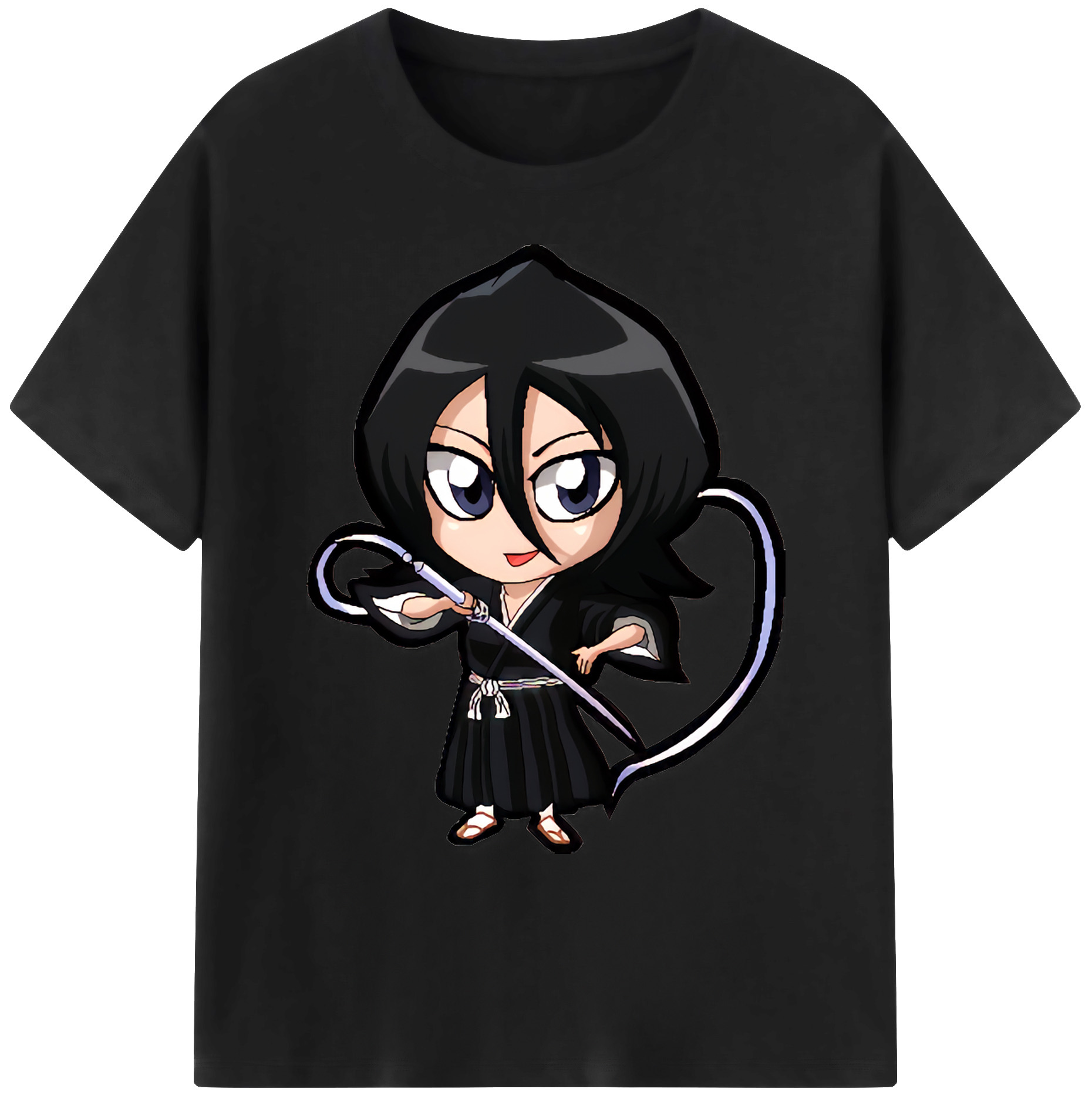 （画像用） ブリーチ 朽木ルキア BLEACH Kuchiki Rukia 綿100％ メンズ半袖Tシャツ｜肌触りやわらか＆通気性